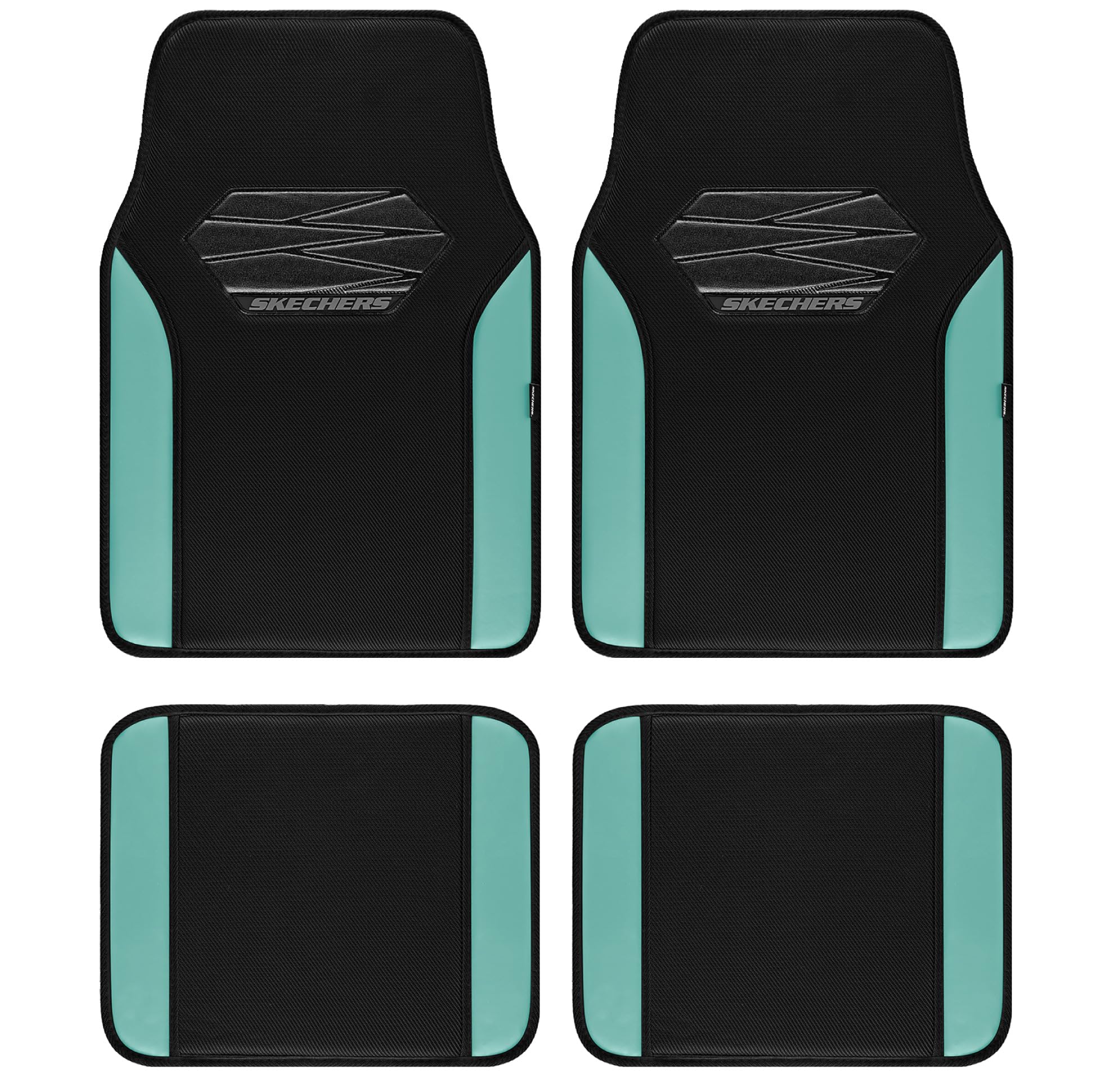 Skechers Car Floor Mats,Memory Foam Car Mats,Floor mats for Cars with Anti-Slip PVC Heel Pad,Universal Fit Automotive Floor mats