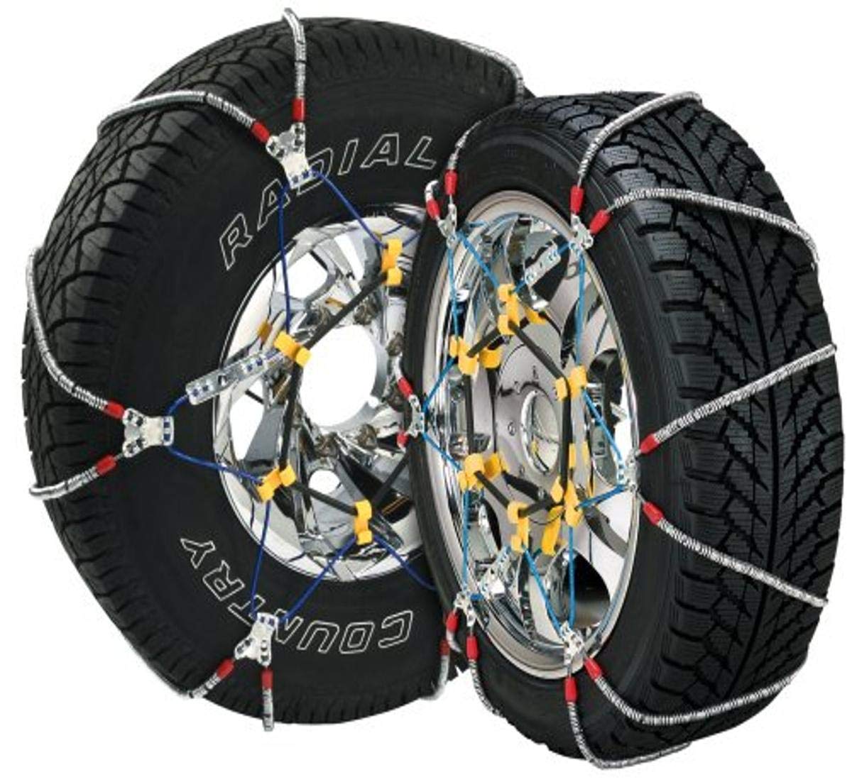 Security Chain Company Sz133 Super Z6 Cable Tire Chain For Passenger Cars, Pickups, And Suvs - Set Of 2,Silver