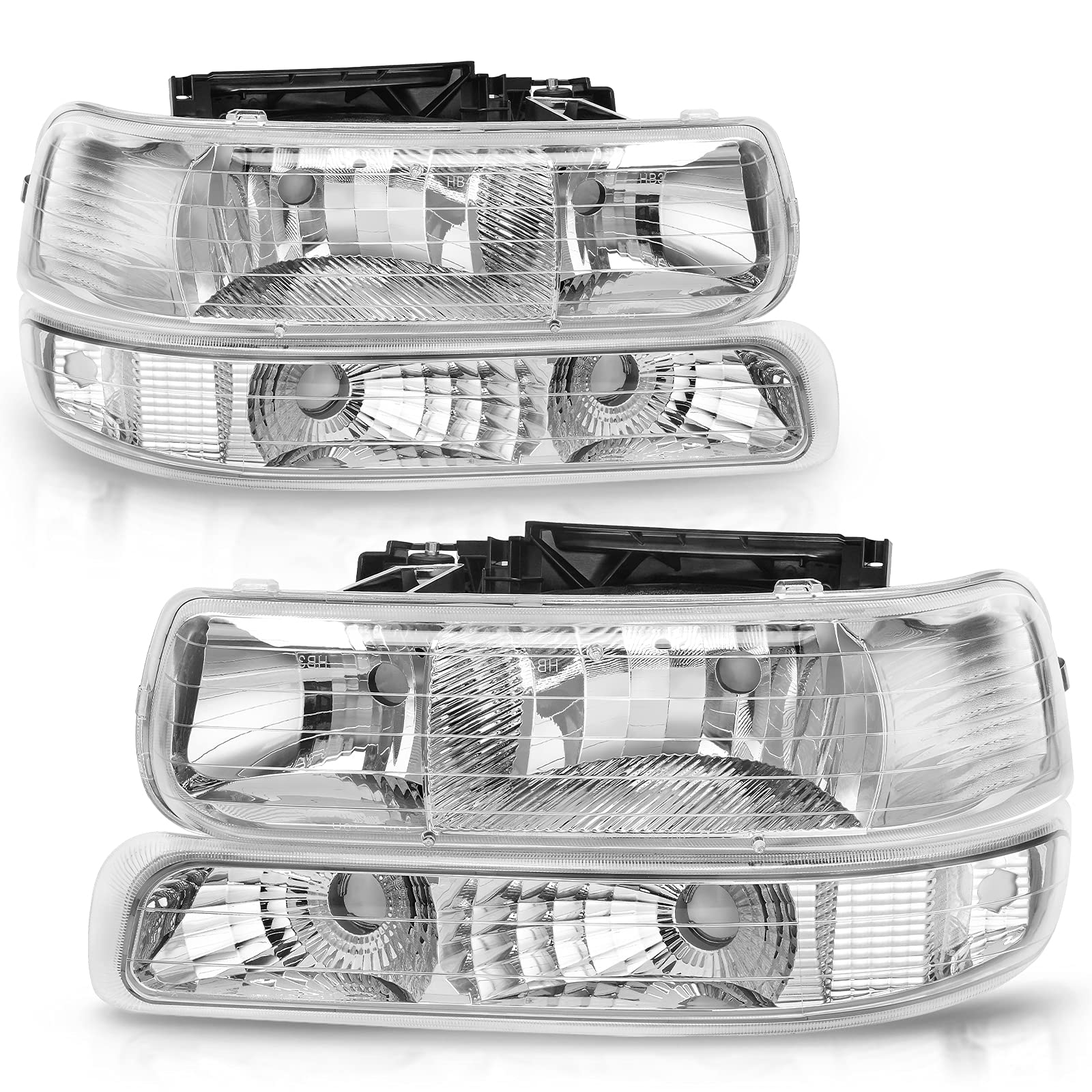 Autosaver88 Headlight Assembly Compatible With 1999-2002 Chevy Silverado 1500 2500/2001-2002 Silverado 1500Hd 2500Hd 3500/2000-2