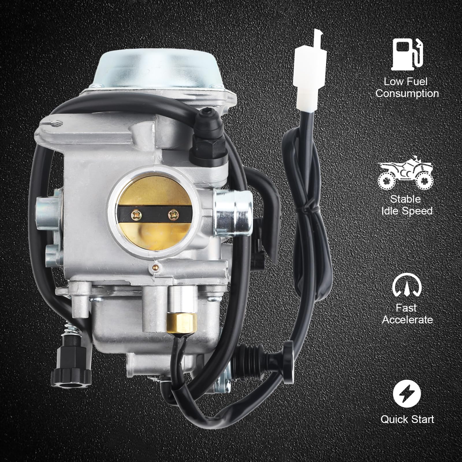 MINSTAR Rancher 350 Carburetor for Honda TRX350 00-06, TRX450 S/ES 98-04, FourTrax 300, Foreman 400 with