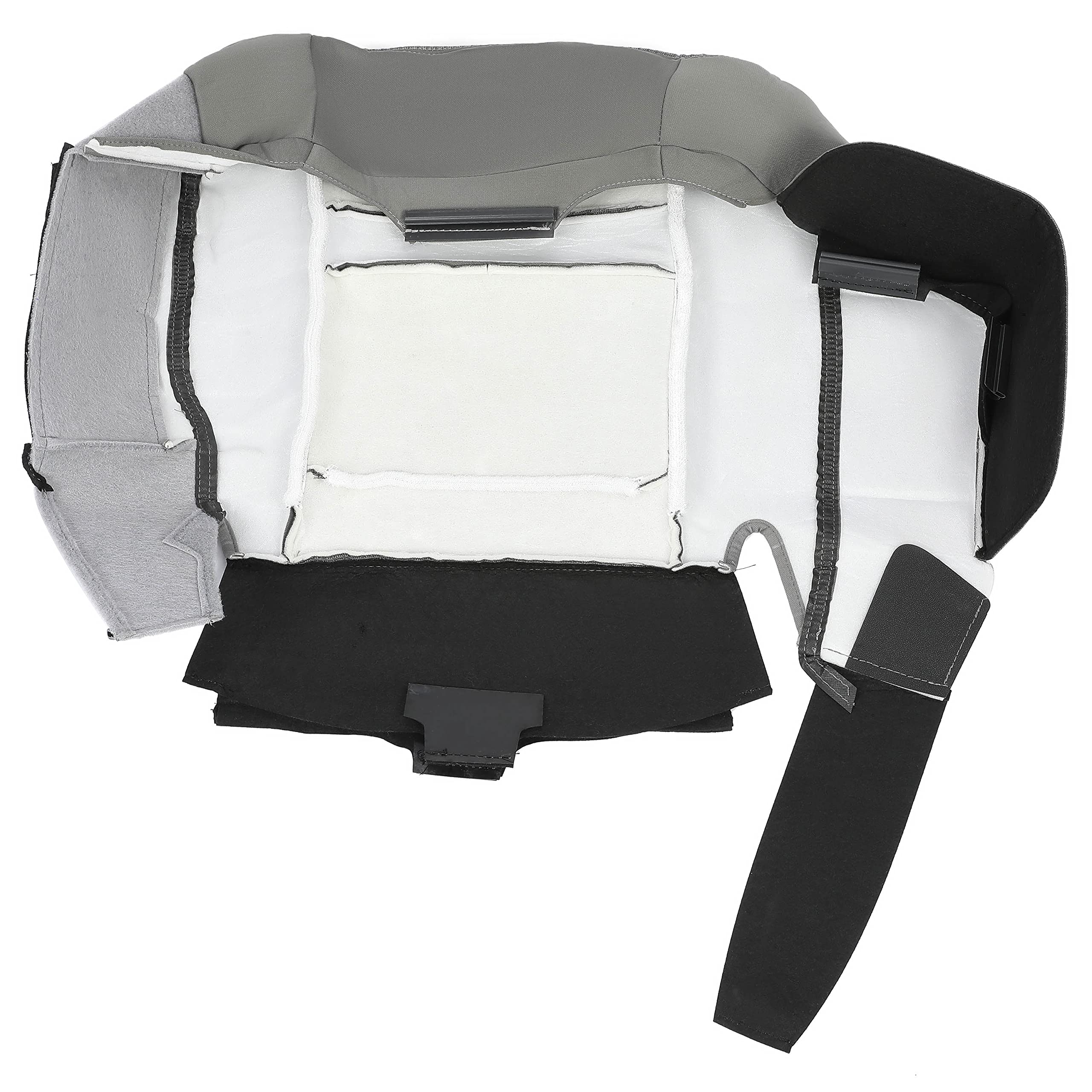 ECOTRIC Driver Seat Cover Compatible with 2006-2008 Dodge Ram SLT 1500 2500 3500 and 2009 Dodge Ram SLT 2500 3500 Gray Left Seat Bottom Lower Cloth Replacement