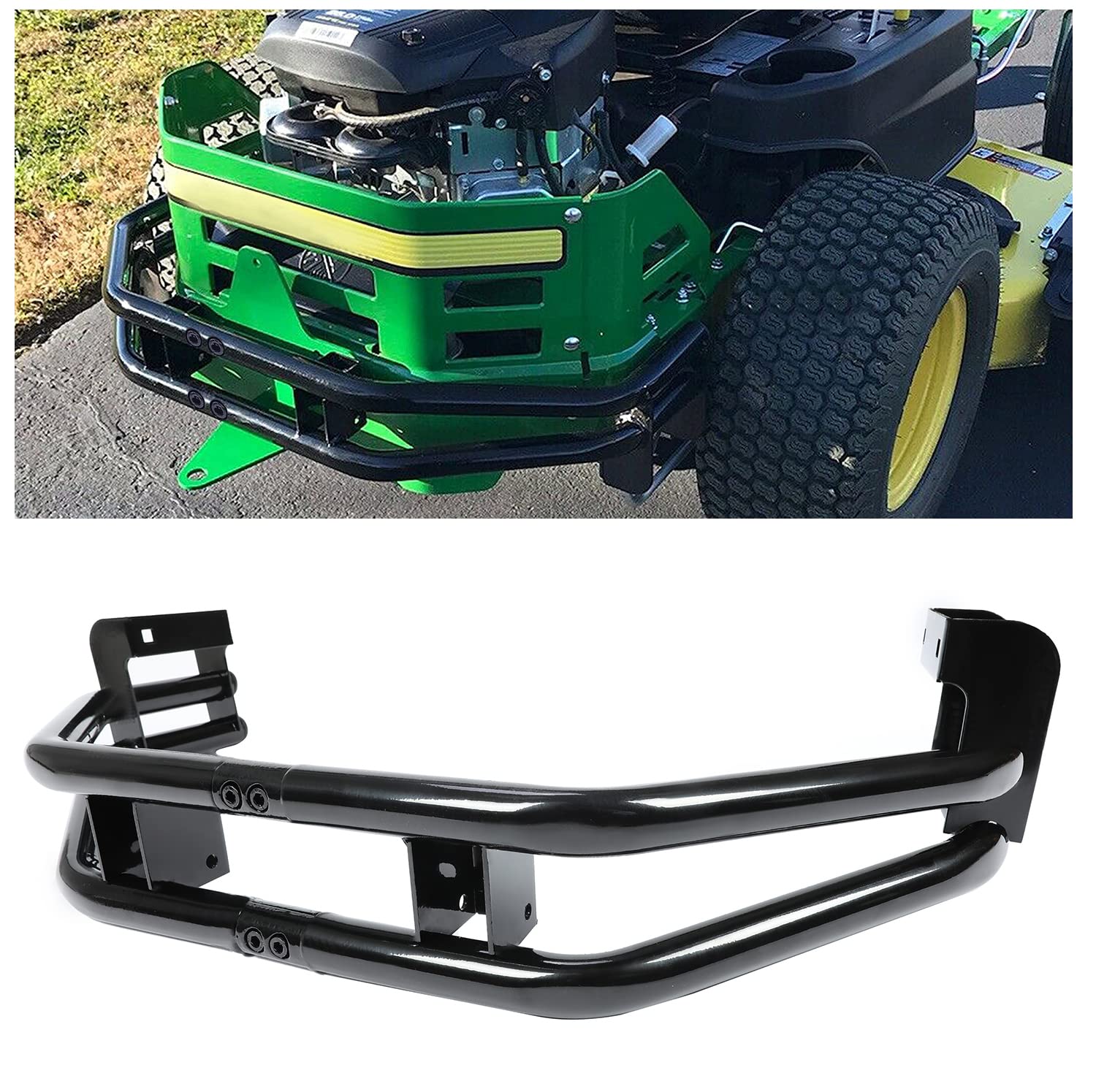 Hecasa Rear Bumper & Trailer Hitch Kit Compatible With John Deere Ztrak Zero-Turn Mowers Z235 Z255 Z335E Z335M Z345M Z345R Z355E Z355R Z365R Z375R
