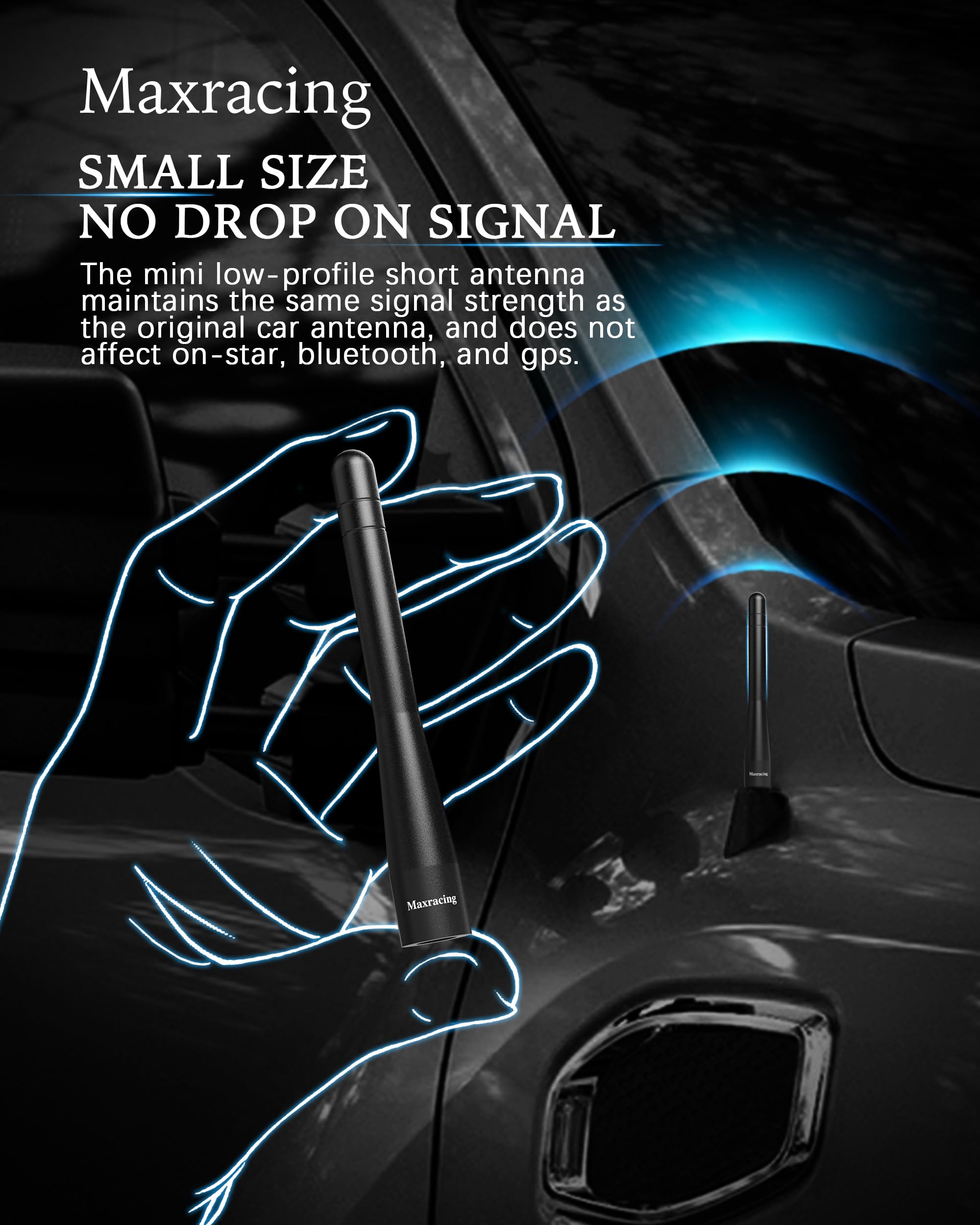 Maxracing Short Aluminum Antenna Compatible With Al21-D