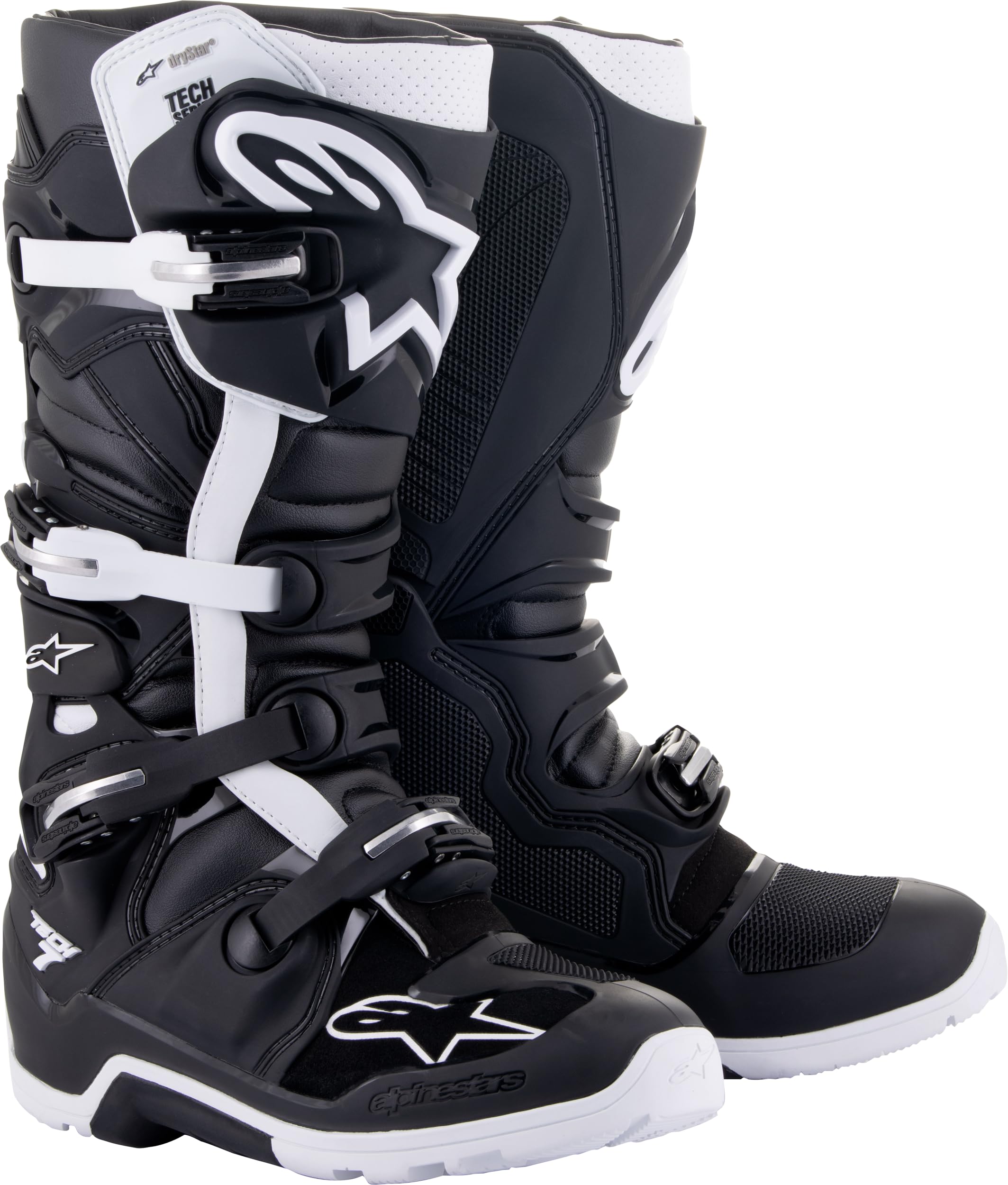 Alpinestars 2012620-12-7: Tech 7 Enduro Drystar Boots Black/White Sz 7