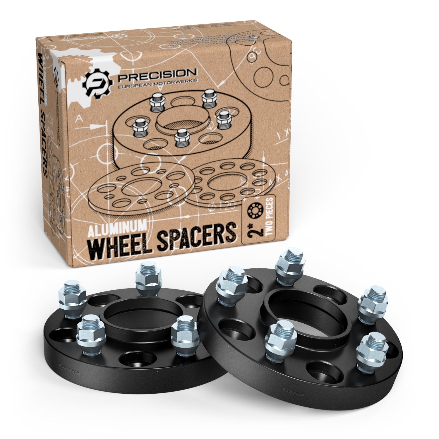 25mm (1 inch) Hubcentric 5x114.3 Wheel Spacers (64.1mm bore, 12x1.5 Studs) Compatible with Acura Honda ILX RL RSX TLX TSX Integr