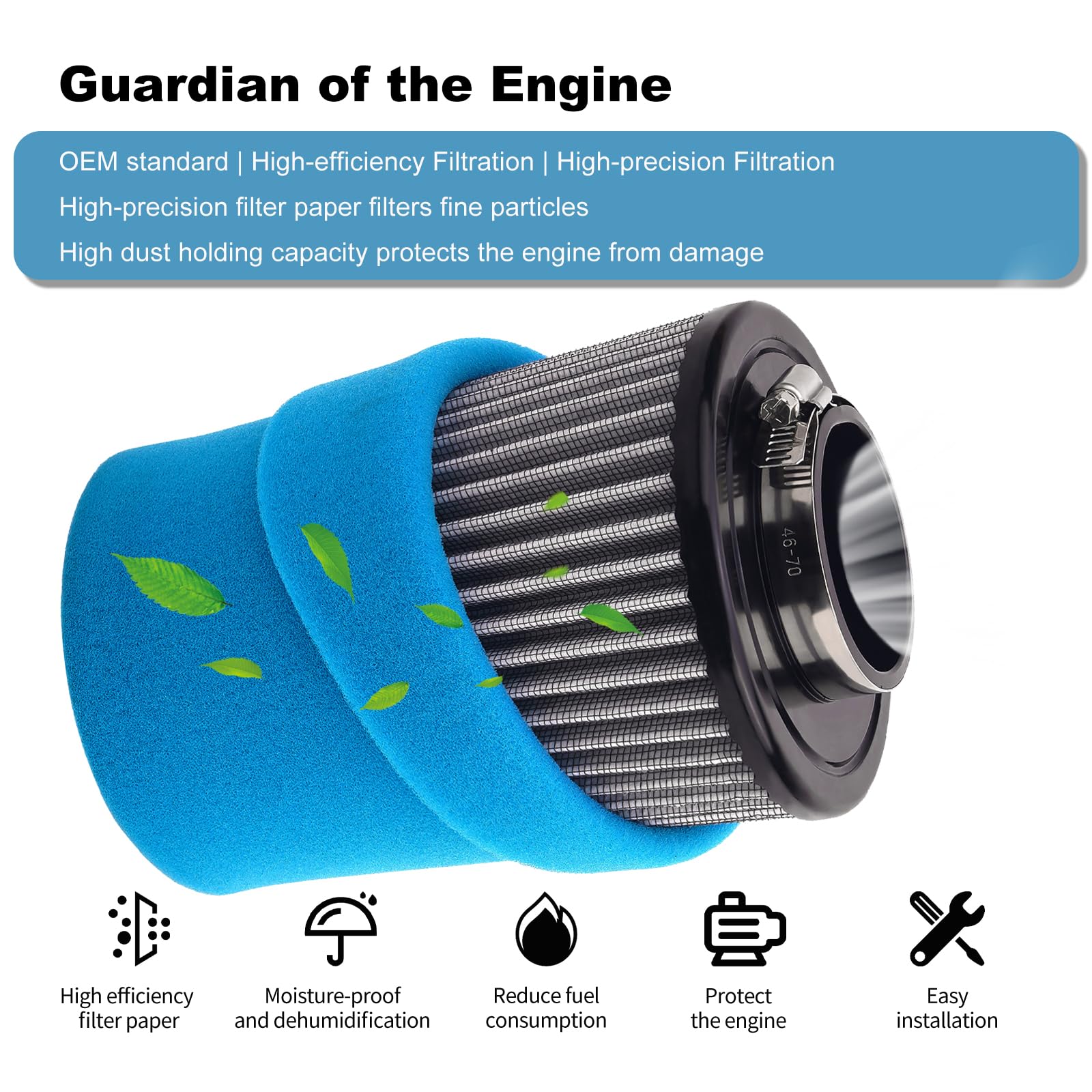 Fhsjxr Air Filter Element 0800-112000 For Cfmoto Uforce Zforce 500 800 Eps, Cf800 Cf500Cc 400Cc 800Cc Cforce 400 400Au 500 500S