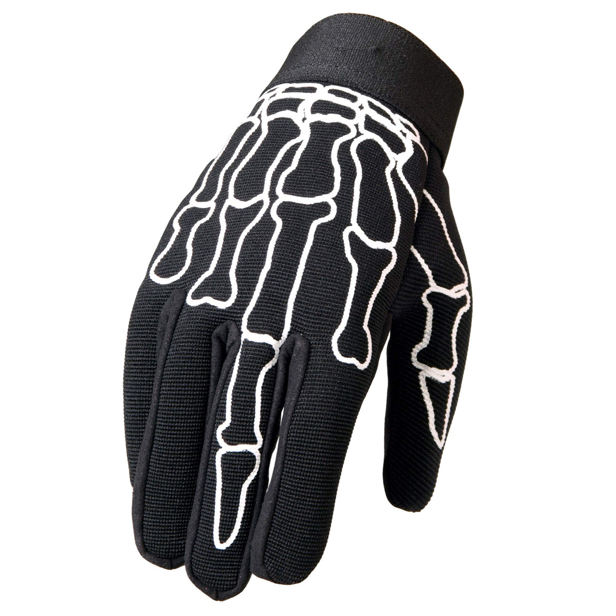 Hot Leathers Skeleton Finger Mechanic Gloves (Black, Small) WBCARB00979OEPM