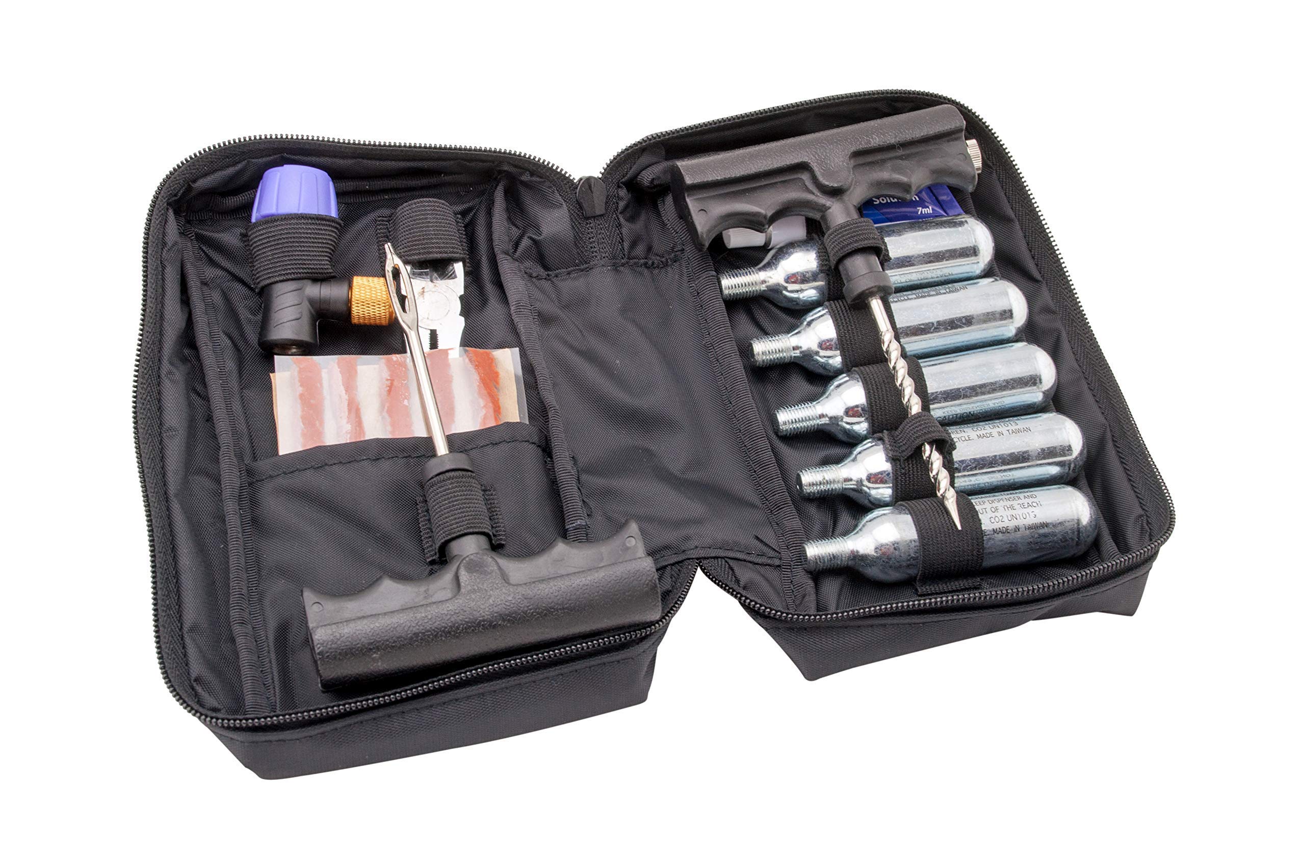 V1 Motor Co2 Motorcycle, Atv, Utv Flat Repair Kit Tubeless Tire Repair Kit