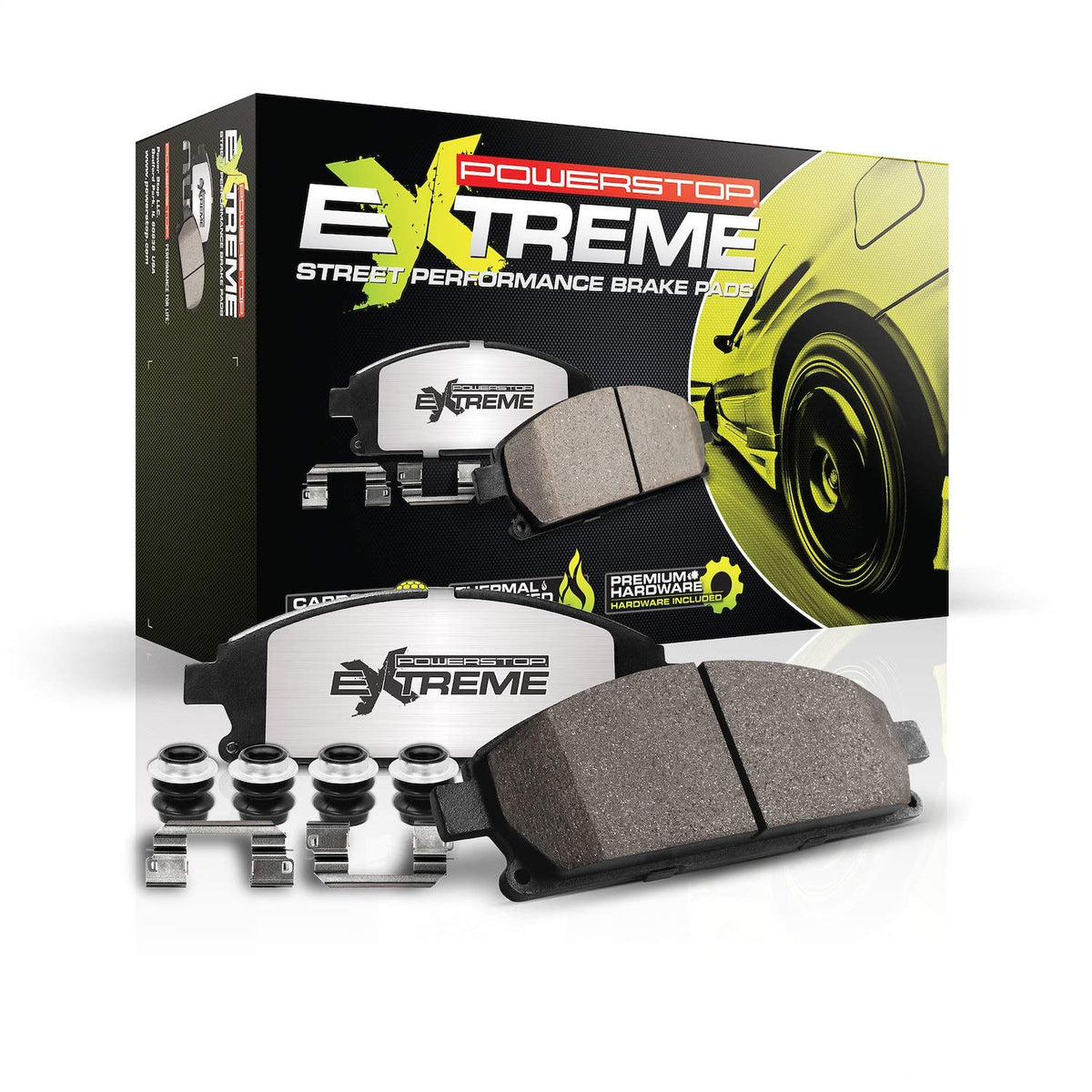 Power Stop Z26-1718 Rear Z26 Extreme Performance Carbon-Ceramic Brake Pads For Cadillac ATS-V | Chevy Camaro SS | Corvette Sting