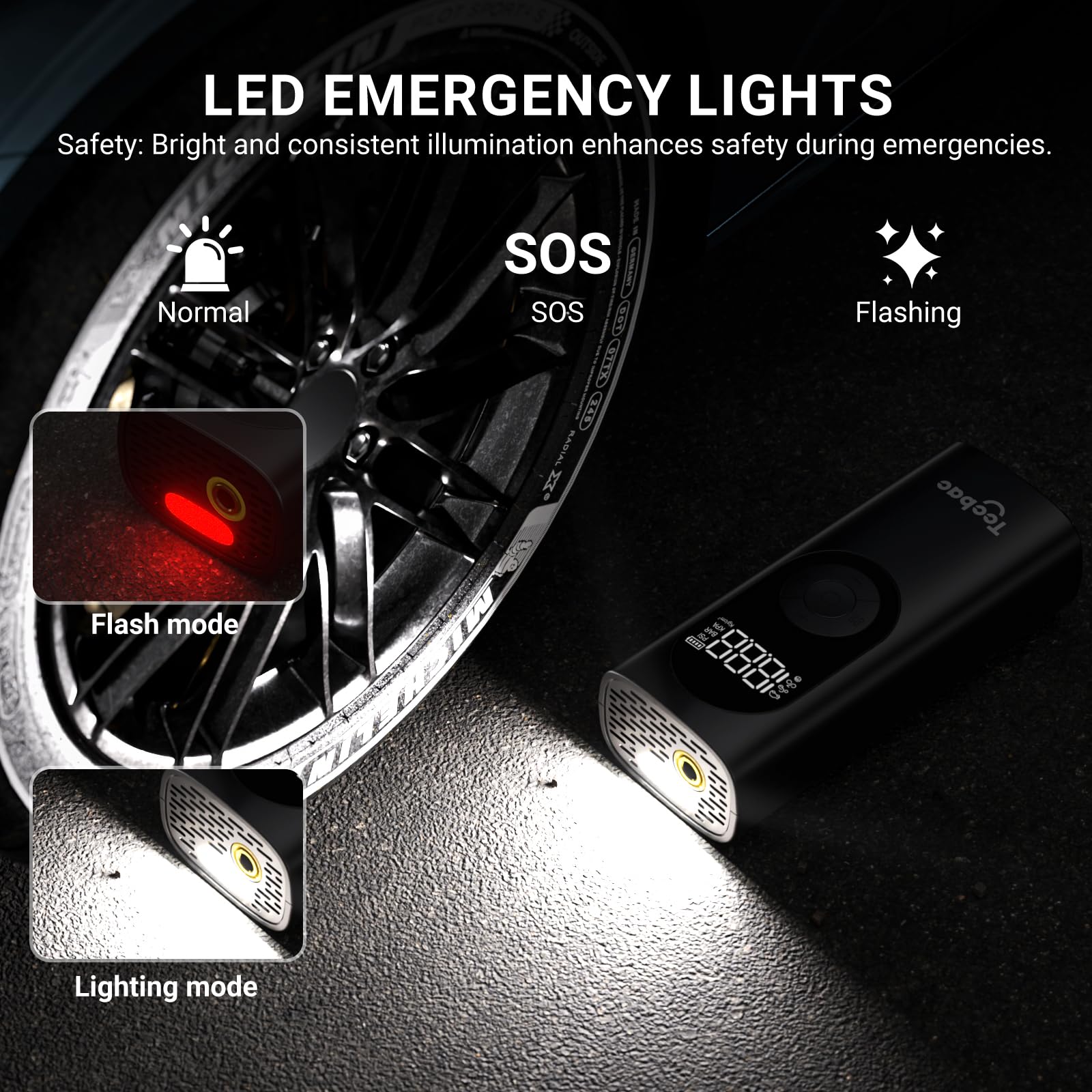 Tire Inflator Portable Air Compressor For Car,With Car Power Adapter Kit (2-Pack)