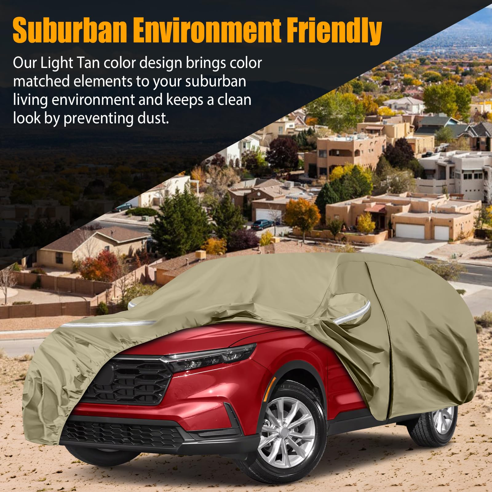 Waterproof Car Covers Replace for 2002-2025 Honda CRV, Multilayer Heavy Duty with Cotton Liner All Weather Car Cover with Zipper