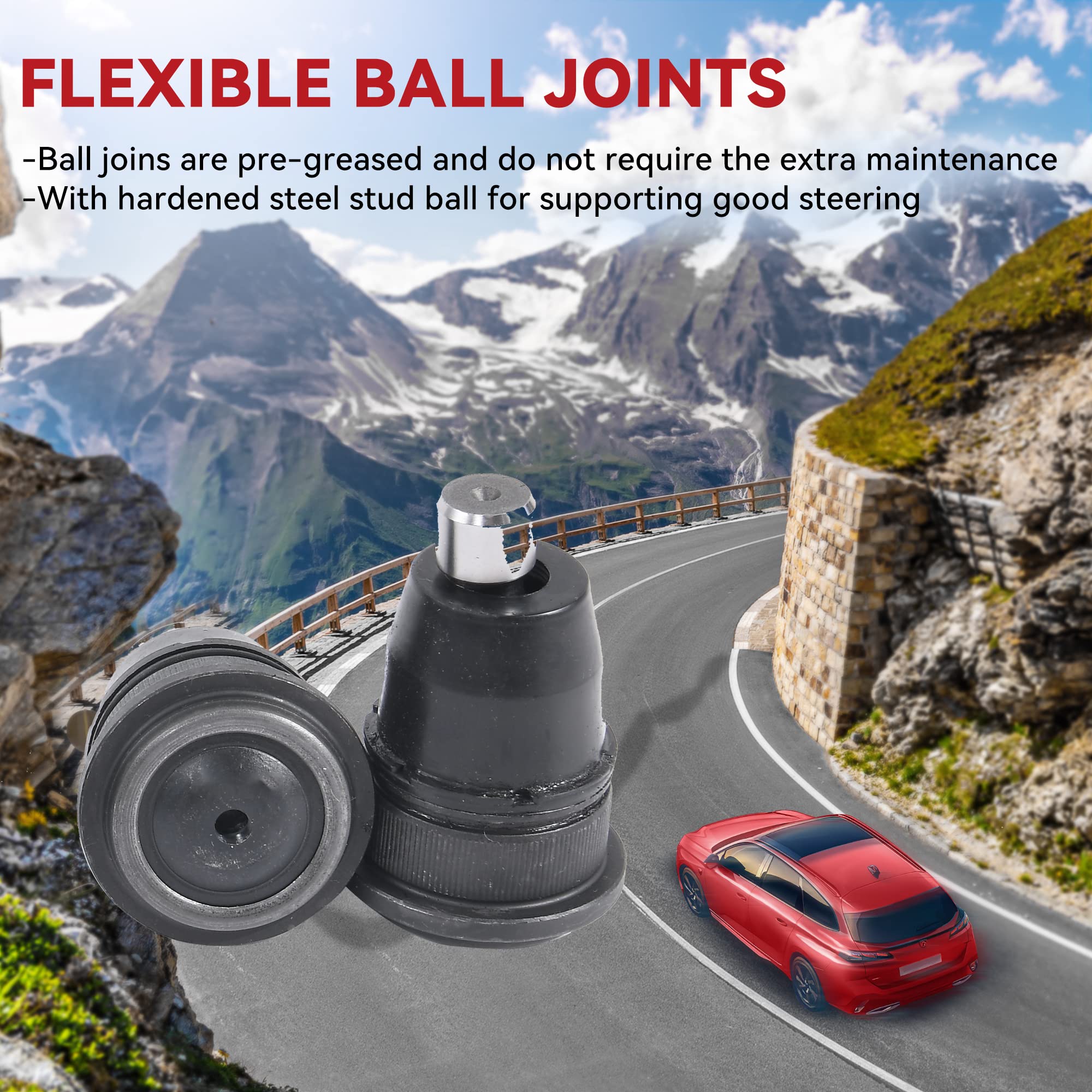 Yitamotor Front Control Arm Kit Compatible With Chevy Trailblazer, Gmc Envoy, Buick Rainier, Isuzu Ascender, Saab 9-7X. With Upp