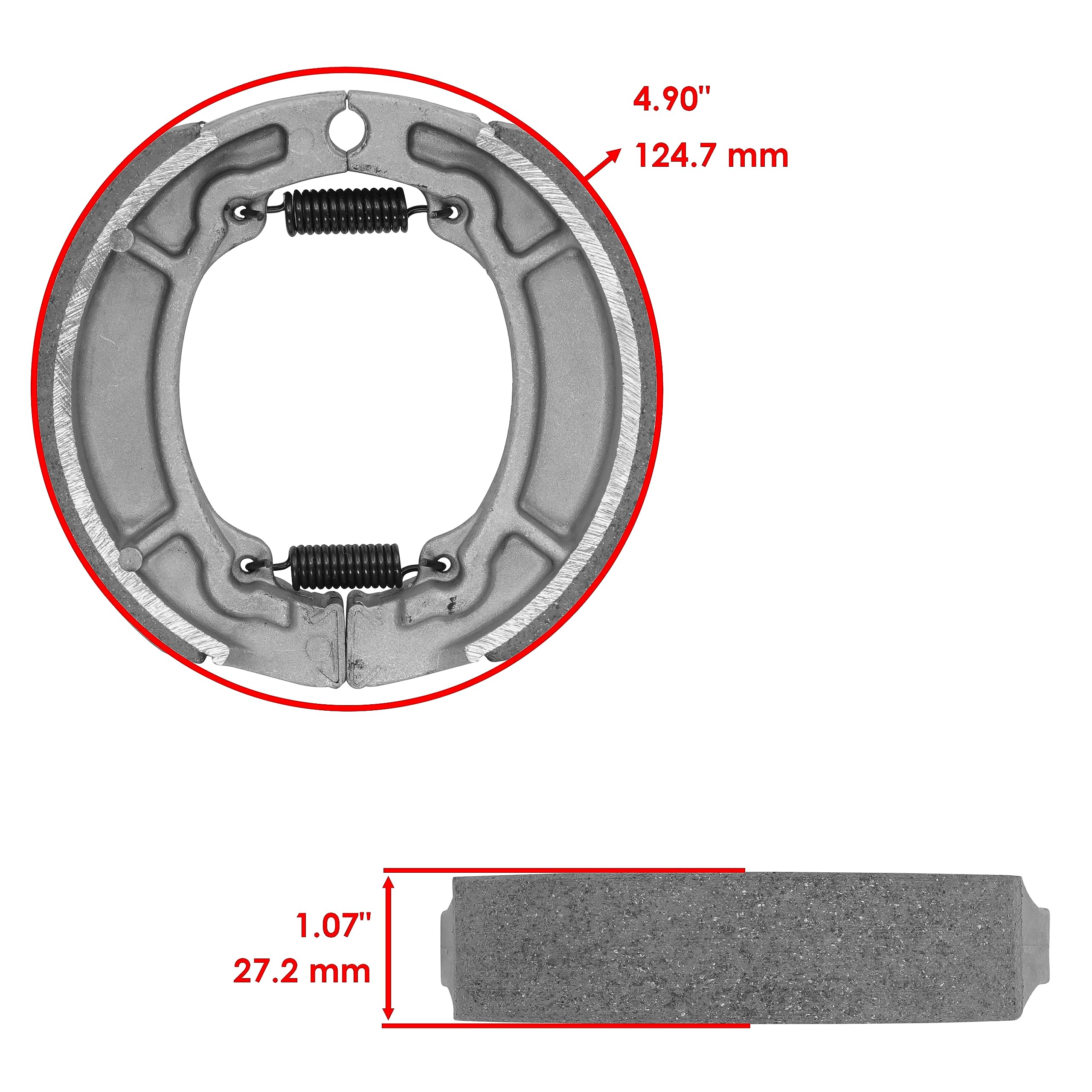 Caltric Rear Brake Shoes Compatible With Yamaha Raptor 80 Yfm80 Yfm-80 Yfm 80 2002-2008 New