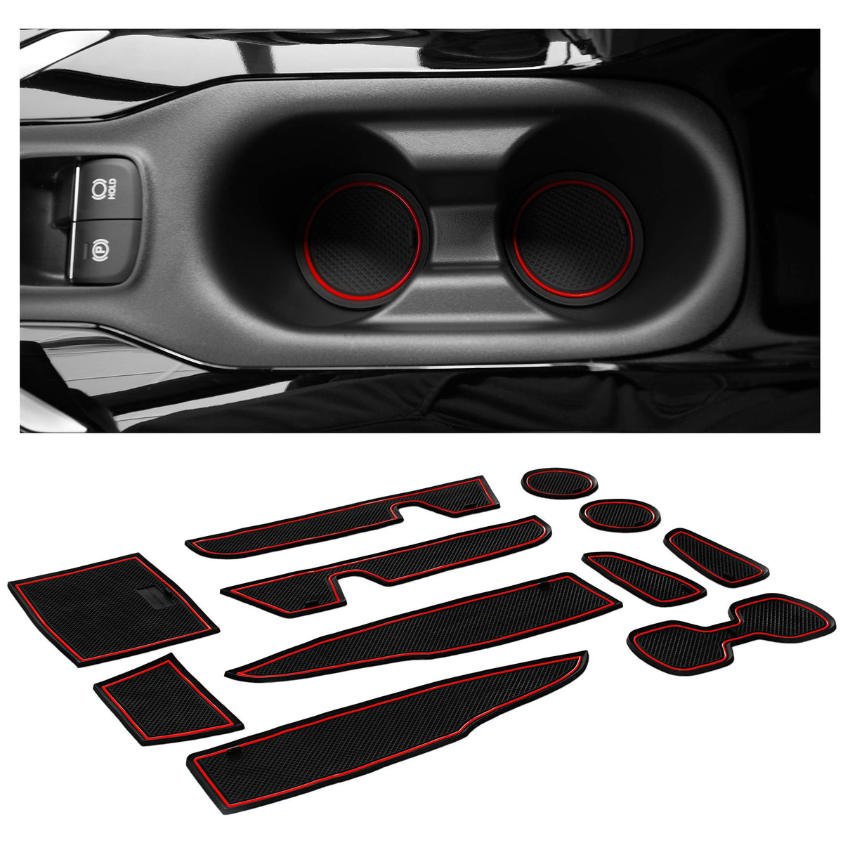 CupHolderHero Fits Toyota Corolla Sedan 2020-2024 Accessories, Custom Non-Slip Anti-Dust Cup Holder Inserts, Center Console Line