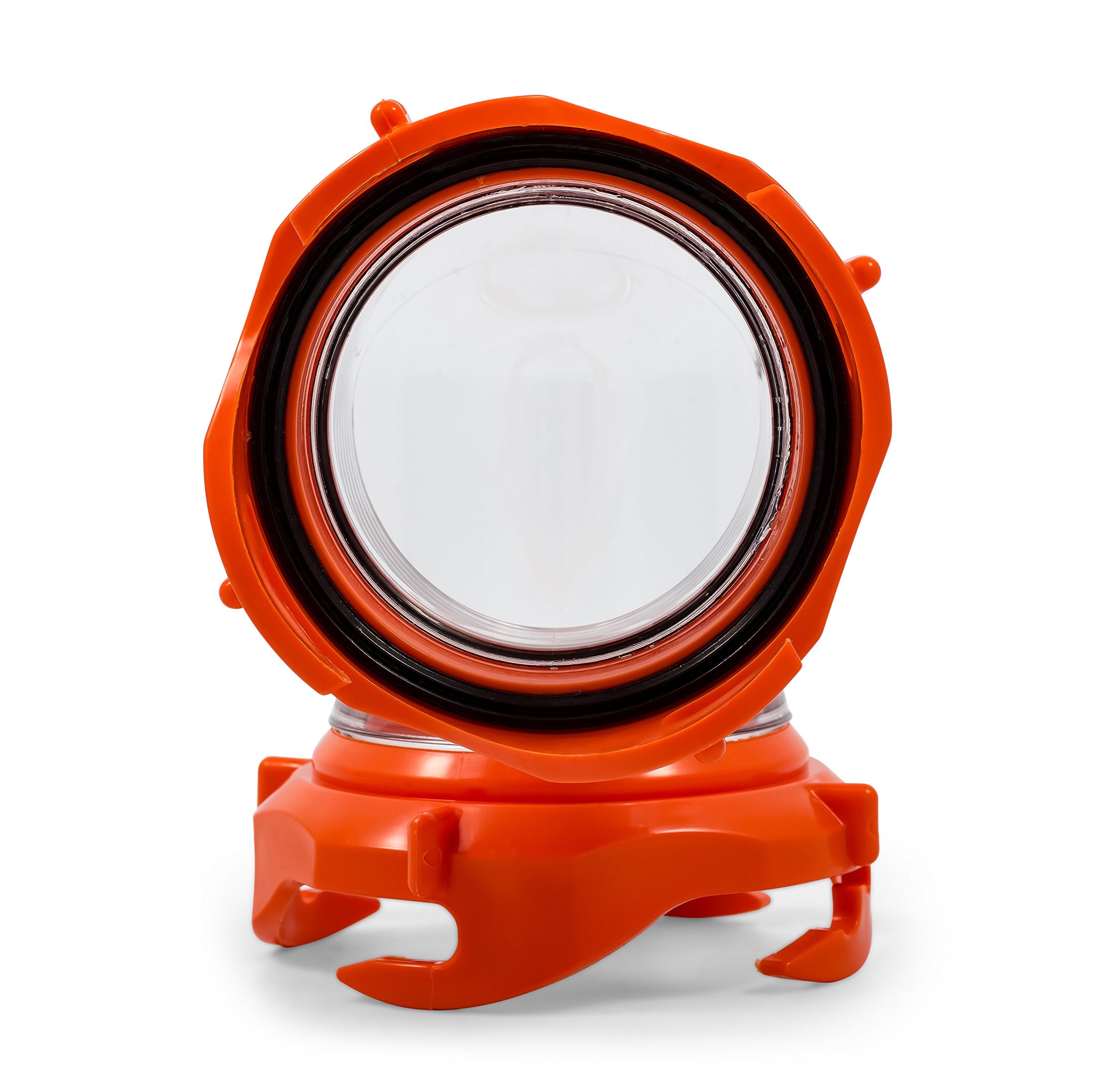 Camco Rhino 90-Degree RV Tote Tank Adapter - Features Clear Low-Profile 90-Degree Elbow & 4 Bayonet Prongs on Each End for Odor-Tight Locking Action - Crafted of Heavy-Duty Resin (39485)