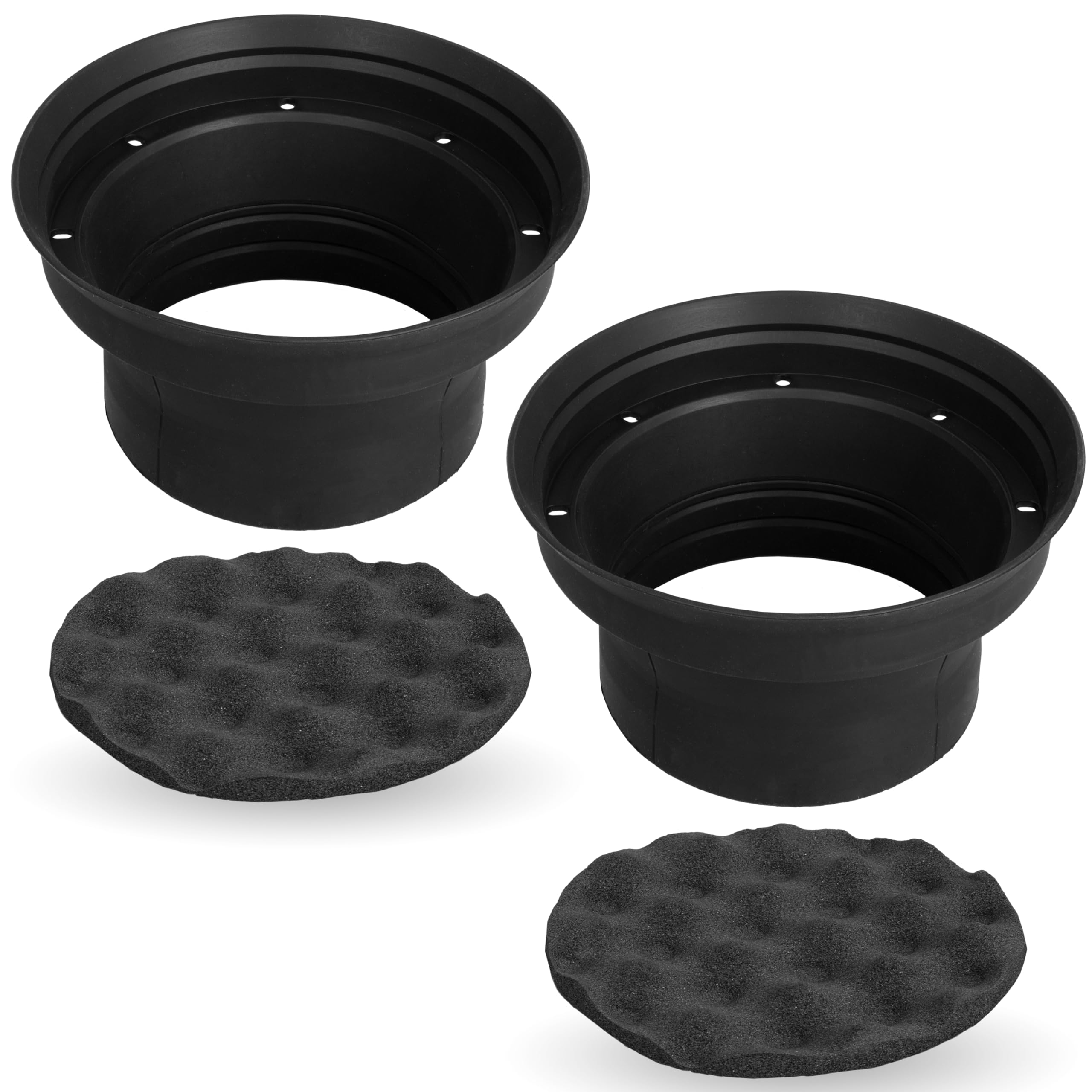 Nvx Xbaf525 2 Piece Universal 5.25    Silicone Rubber Speaker Baffles With Self Adhesive Foam Base Pad