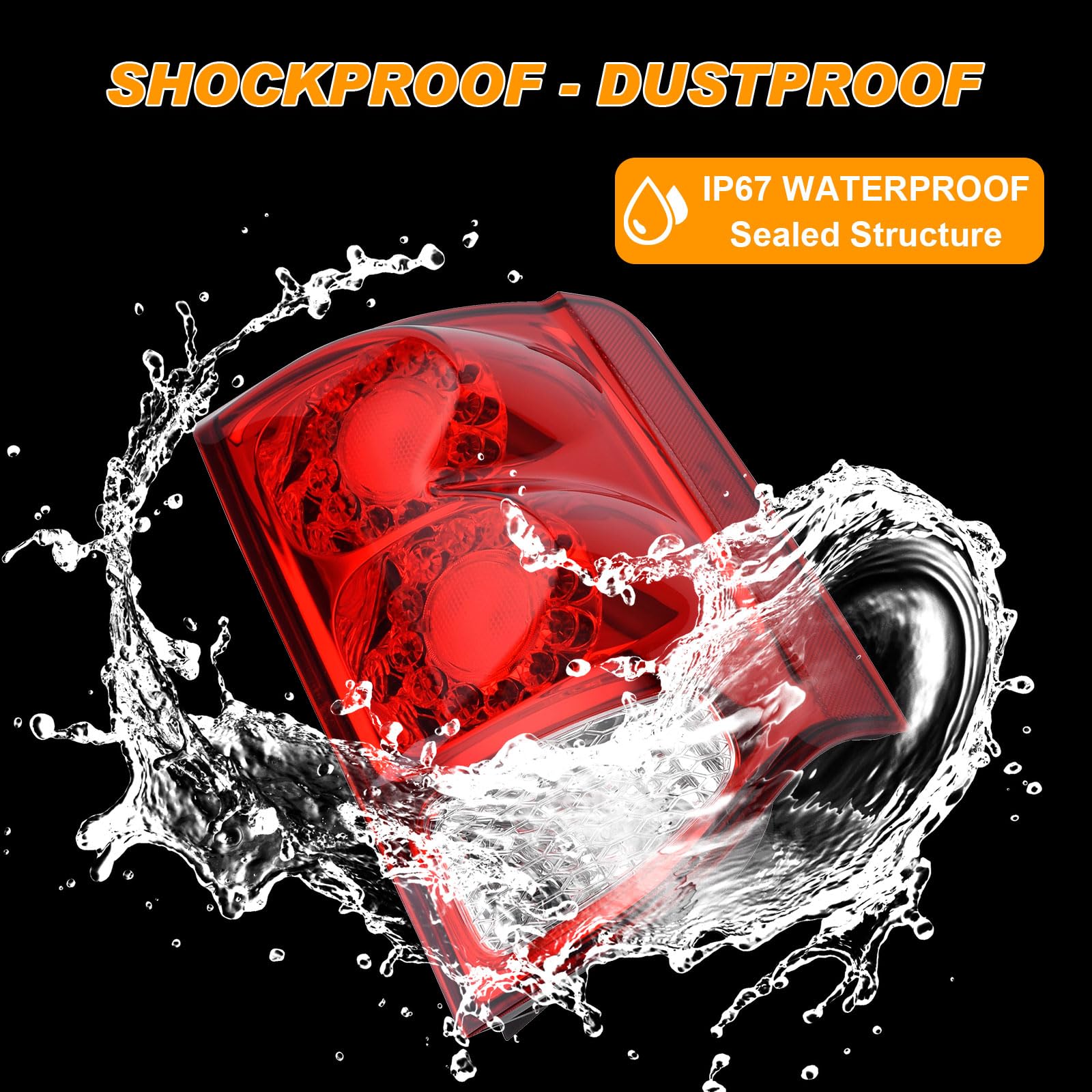 Nakuuly Tail Light Compatible With 2011-2020 Dodge Grand Caravan Right Passenger Side LED Taillight Rear Lamp Brake Signal Assem