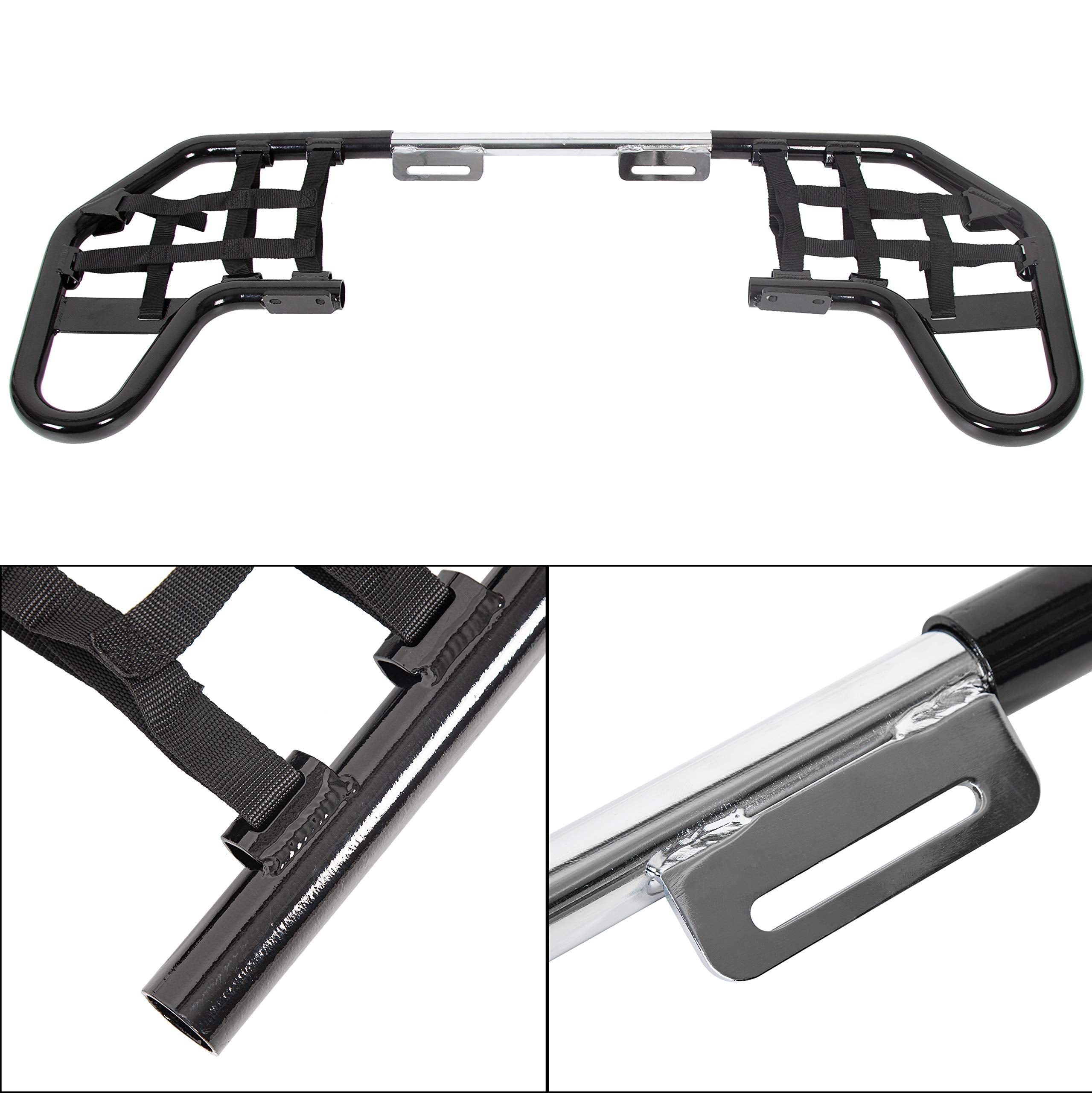 Black Nerf Bars W/Nets Guards Rack Compatible With 2001-2019 Honda Trx250X Sportrax 250