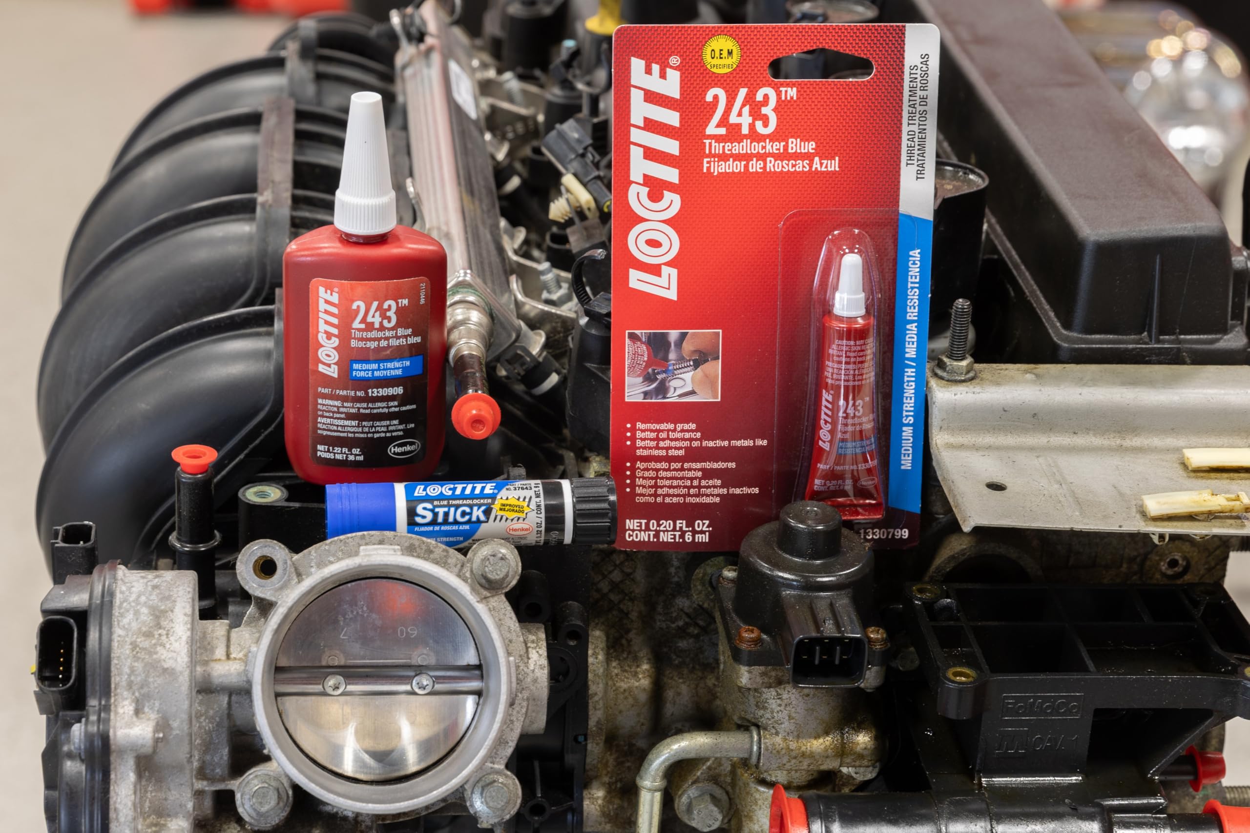 Loctite 248 Automotive Threadlocker Wax Glue Stick Blue - Medium Strength Thread Lock, All Purpose, No Drip, Works On All Metals