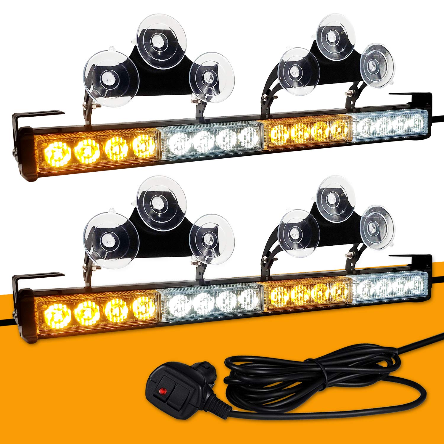 2 in 1 32 Inch 12-24V LED Emergency Strobe Lights for Trucks Vehicle Car Directional Warning Bar Plow Flash Traffic Safety for R