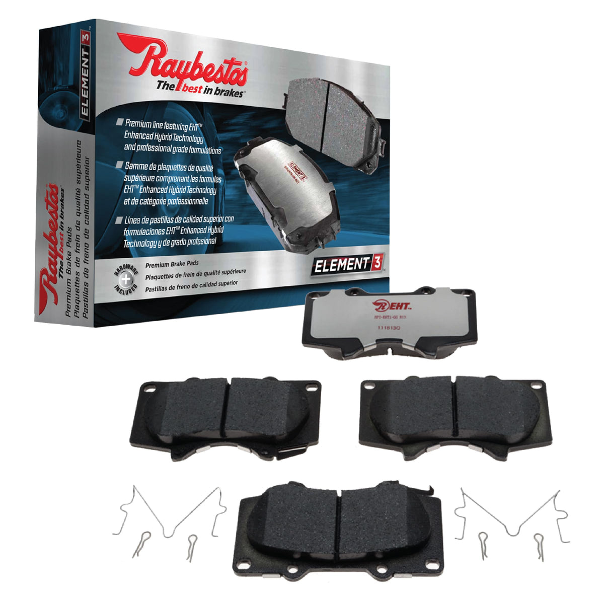 Raybestos Element3 EHTTM Automotive Replacement Rear Brake Pad for Selected Lexus (GX460,GX470,LX450), Toyota (4Runner,FJ Cruise