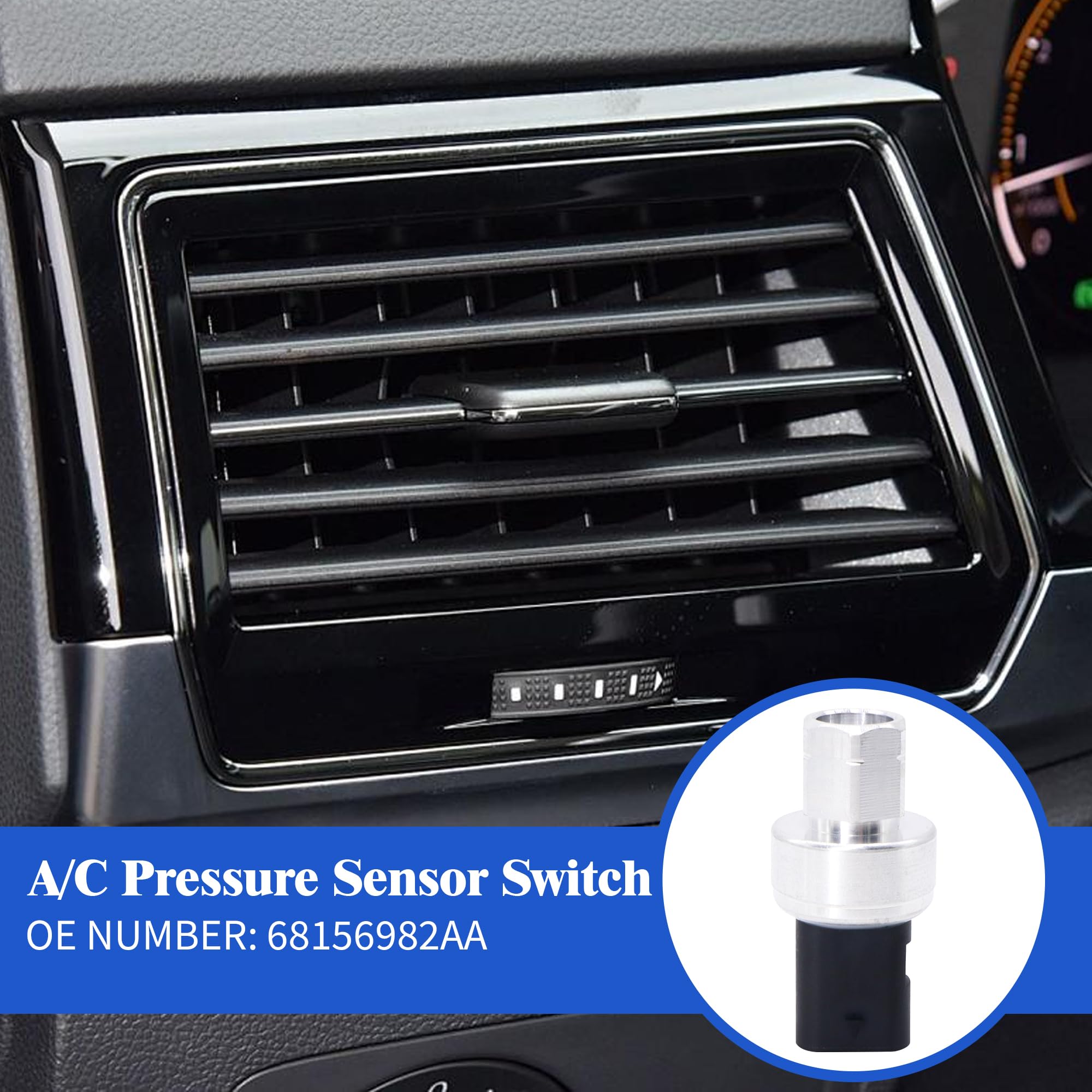 Hisport A/C Pressure Sensor Switch - Pressure Transducer Compatible With Chrysler 200 300 Pacifica Dodge Challenger Durango Fiat