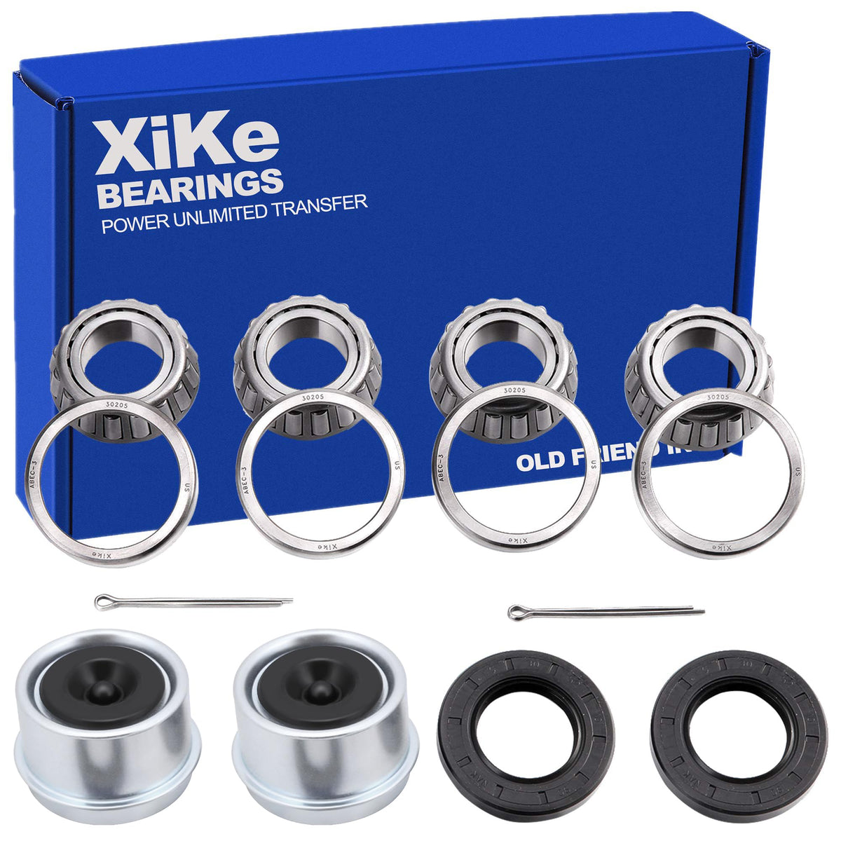 Xike 2 Set Fits For 25Mm Axles Trailer Wheel Hub Bearings Kit, 30205 Bearings And Seal Tc 30X52X10Mm, Rotary Quiet High Speed An