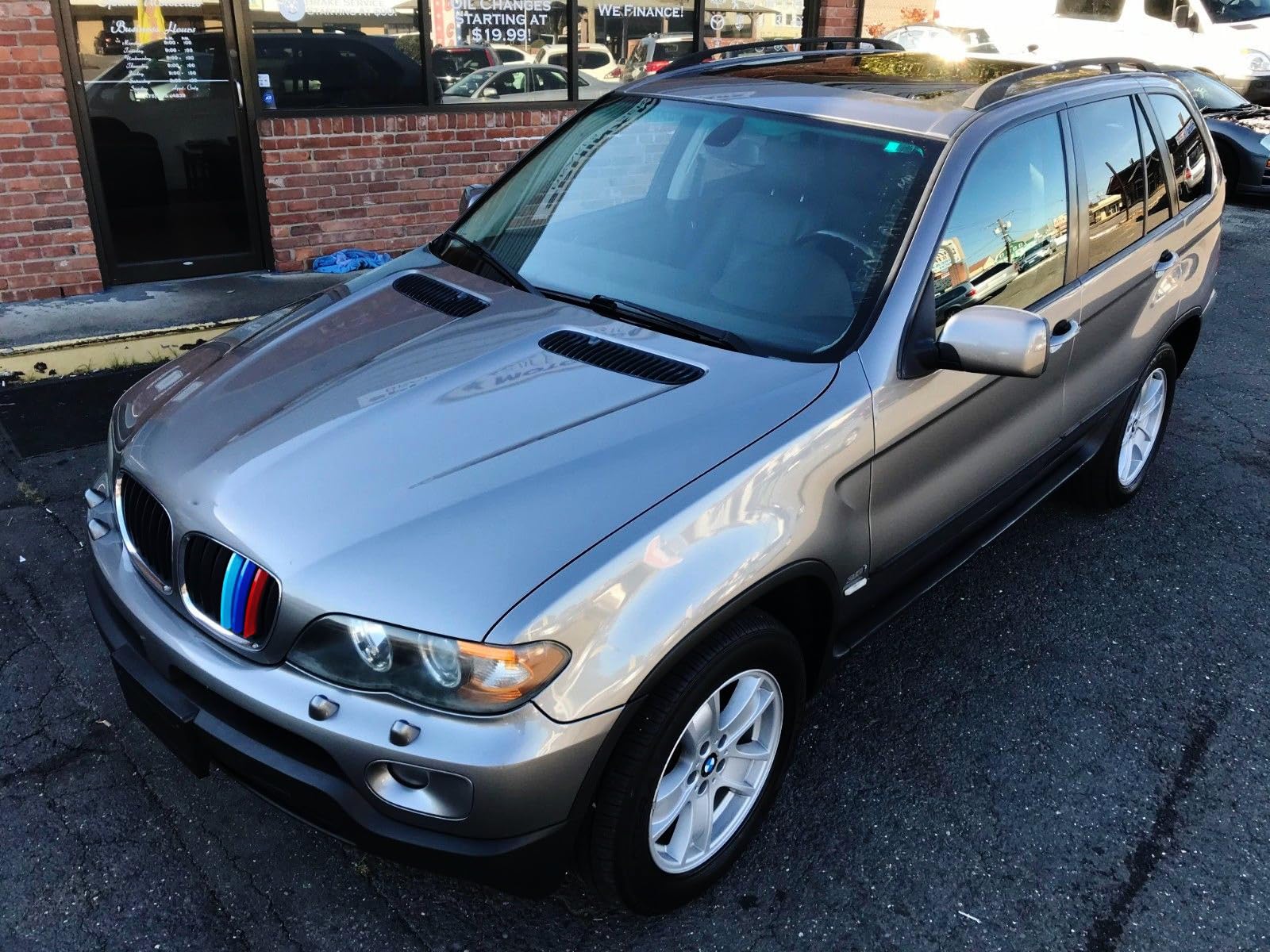 Ijdmtoy Exact Fit///M-Colored Grille Insert Trims Compatible With 2004-2006 Bmw E53 X5 W/ 7 Beam Kidney Grill