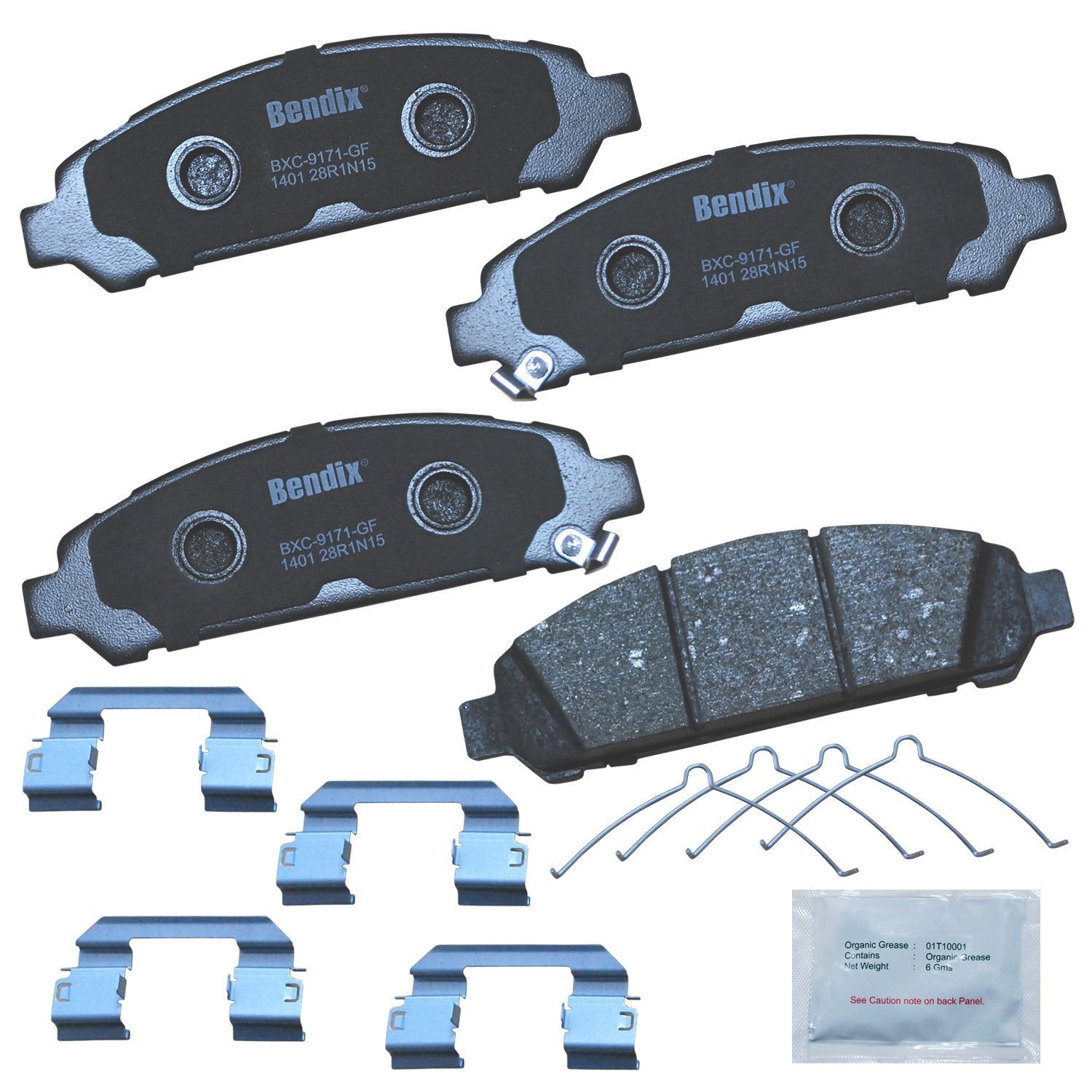 Bendix Priority1 Cfc1401 Ceramic Front Brake Pads For Toyota Venza 2016-2009