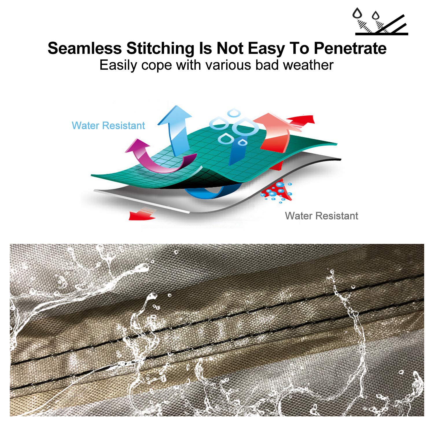 Winpower Outdoor Waterproof Motorcycle Cover All Weather Protection Winter Snow Universal Motorbike Bike Vehicle Cover, 94.5 X 4