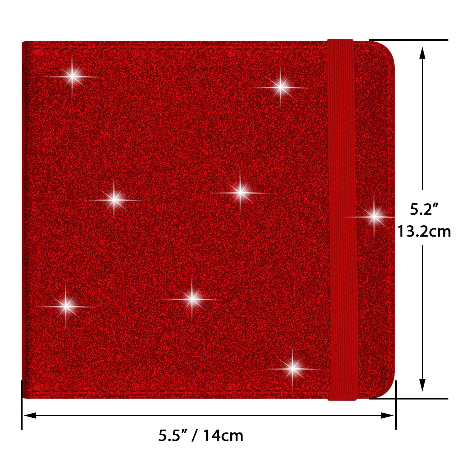 Wisdompro Car Registration And Insurance Holder Glitter Pu Leather Glove Box Organizer Wallet For Document, Id, Driver'S License