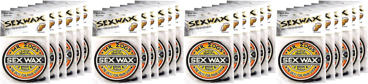 Sex Wax Air Freshener (24-Pack, Coconut Scent) - Original Coconut Scent 3'' Diameter String For Hanging Air Freshener