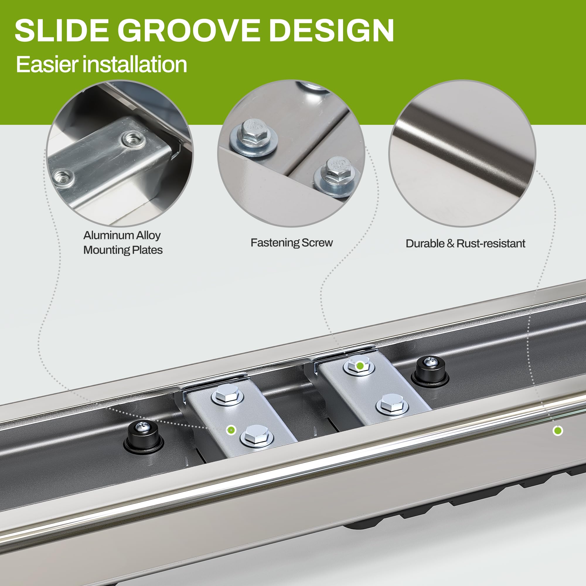 AUTOSAVER88 6 inches Running Boards Compatible with 2007-2021 Toyota Tundra Double Cab(2 Half-Size Rear Doors), Side Steps Nerf