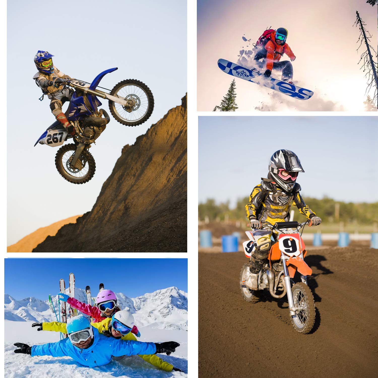 Adcgank Motorcycle Goggles Dirt Bike Motocross Atv Goggles Off Road Goggles Mx Anti Uv Ski Fit Over Glasses Tear Off For Man Women Youth Adult Black