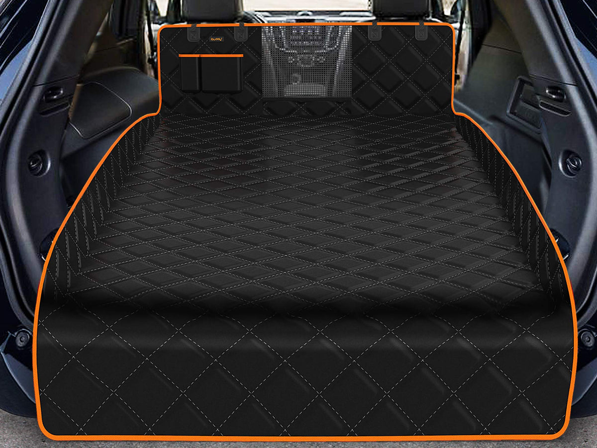 iBuddy Dog Cargo Liner for Full-Size SUV, Waterproof Dog Seat Cover with Bumper Flap Protection Durable SUV Trunk Mat for Pets K
