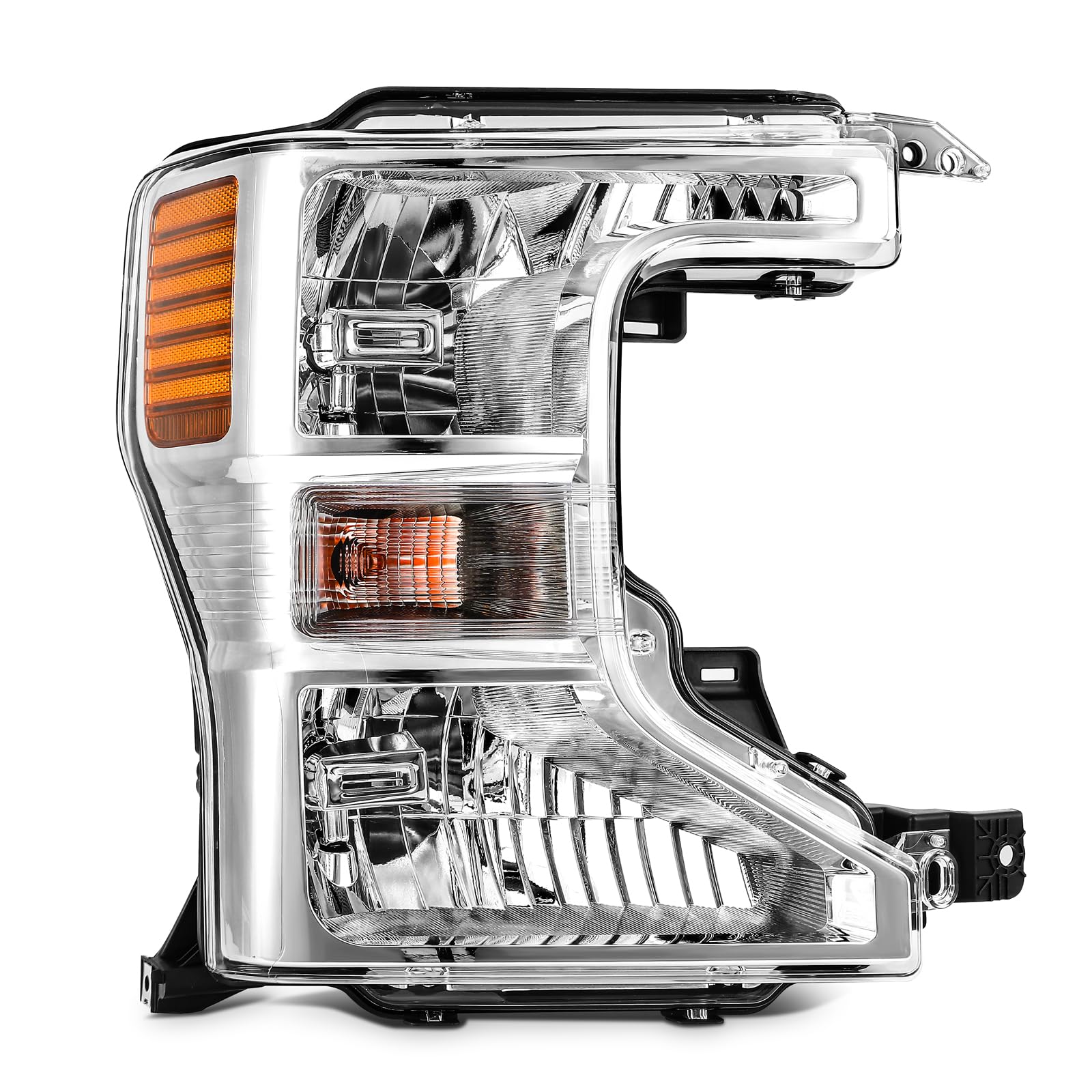 LBRST Headlight Assembly Fit 2020-2022 for F-250 Super Duty, 2020-2022 for F-350 Super Duty Passenger Side Headlight Chrome Hous