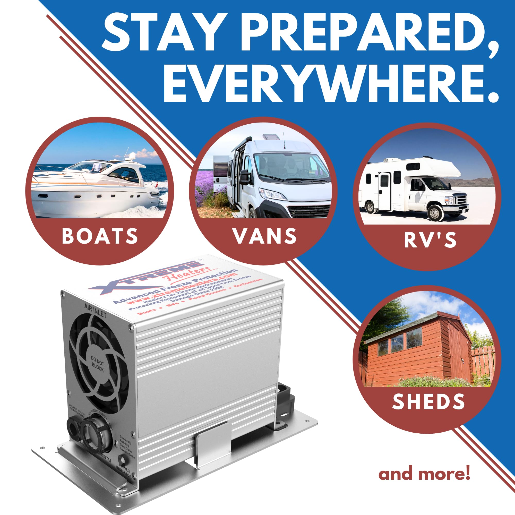 Xtreme Heaters Bilge Heater Quick Release Bracket for Medium/Large 600W-800W Easy Access Boat Engine Compartment Heater, RV Bay