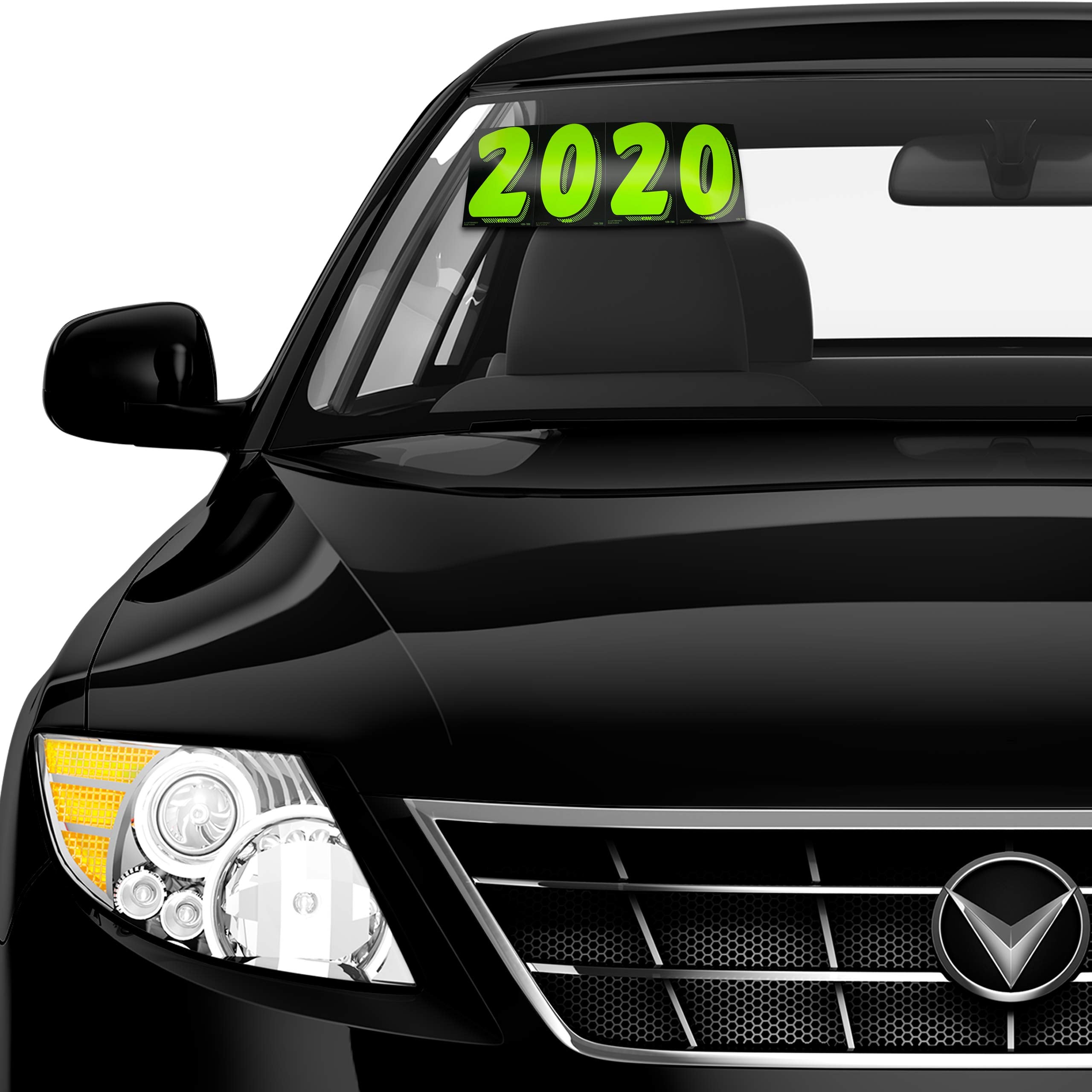 EZ Line Vinyl Decals for Cars Chartreuse Large Number Stickers Windshield Pricing Number (Number 2)