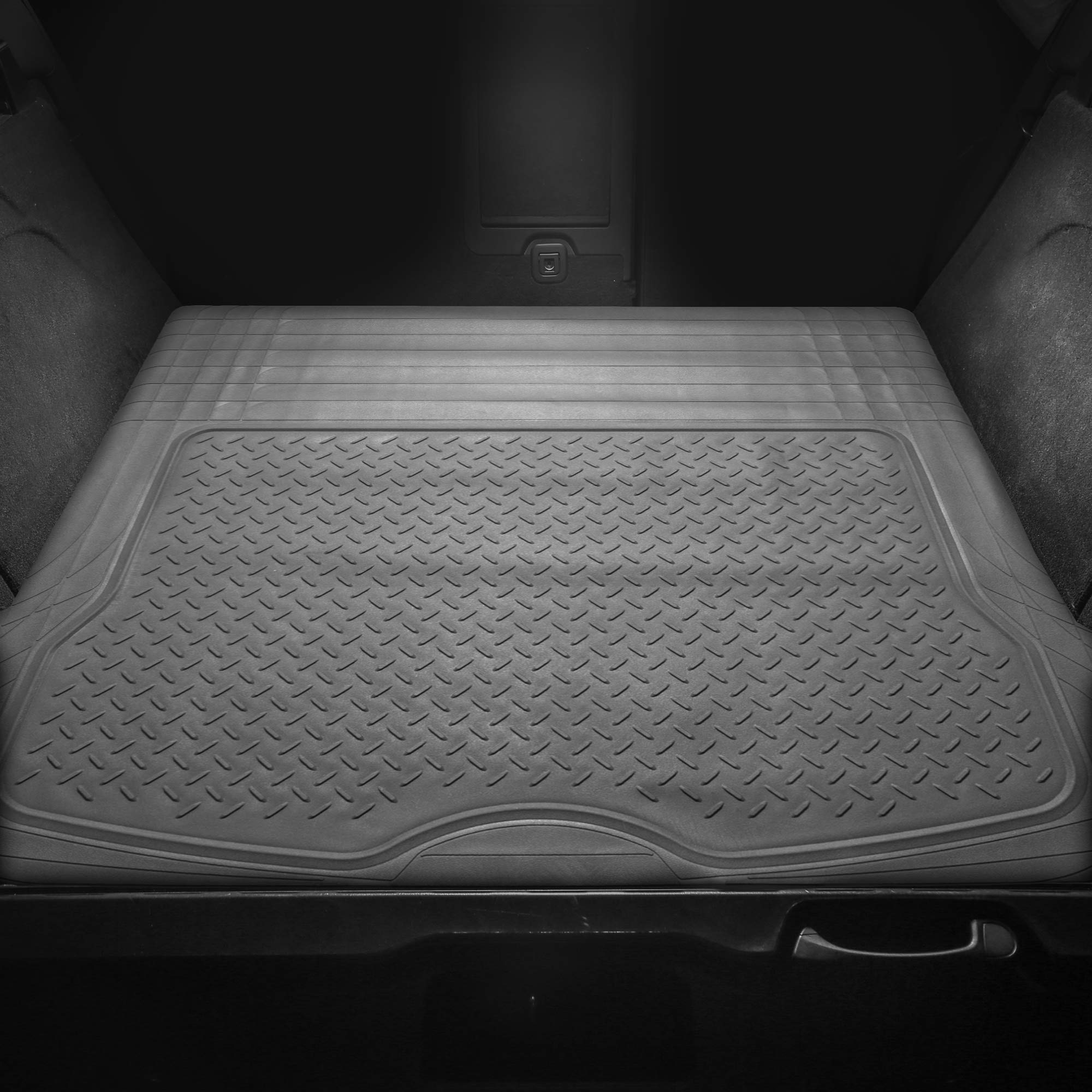 Fh Group Car Cargo Mats - Large Heavy-Duty Rubber Cargo Mat For Cars, Universal Fit Full Set, Trimmable Automotive Floor Mats, C