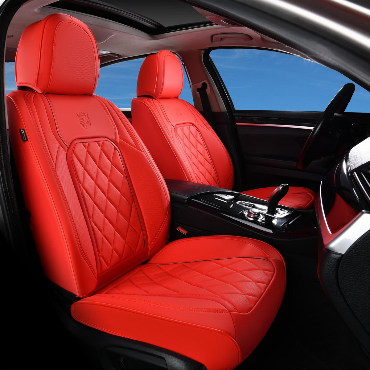 Coverado Front Seat Cover, Universal Car Seat Covers, Waterproof Seat Covers, Luxury Faux Leather Car Seat Protectors, Driver Se