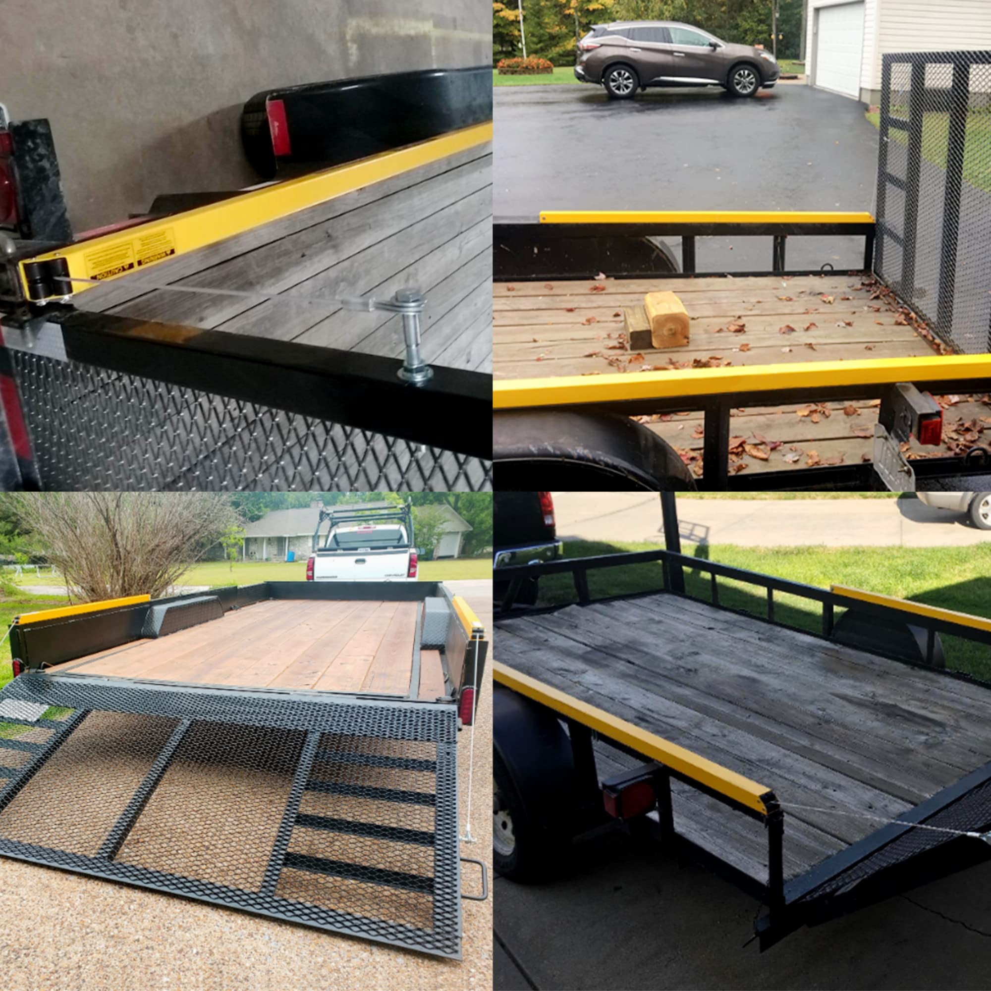 Trailer Tailgate Lift Assist Kit, Compatible with Open Utility Trailer Tailgate and Ramp, with 2 Sides (Yellow), with 12 to 24 I