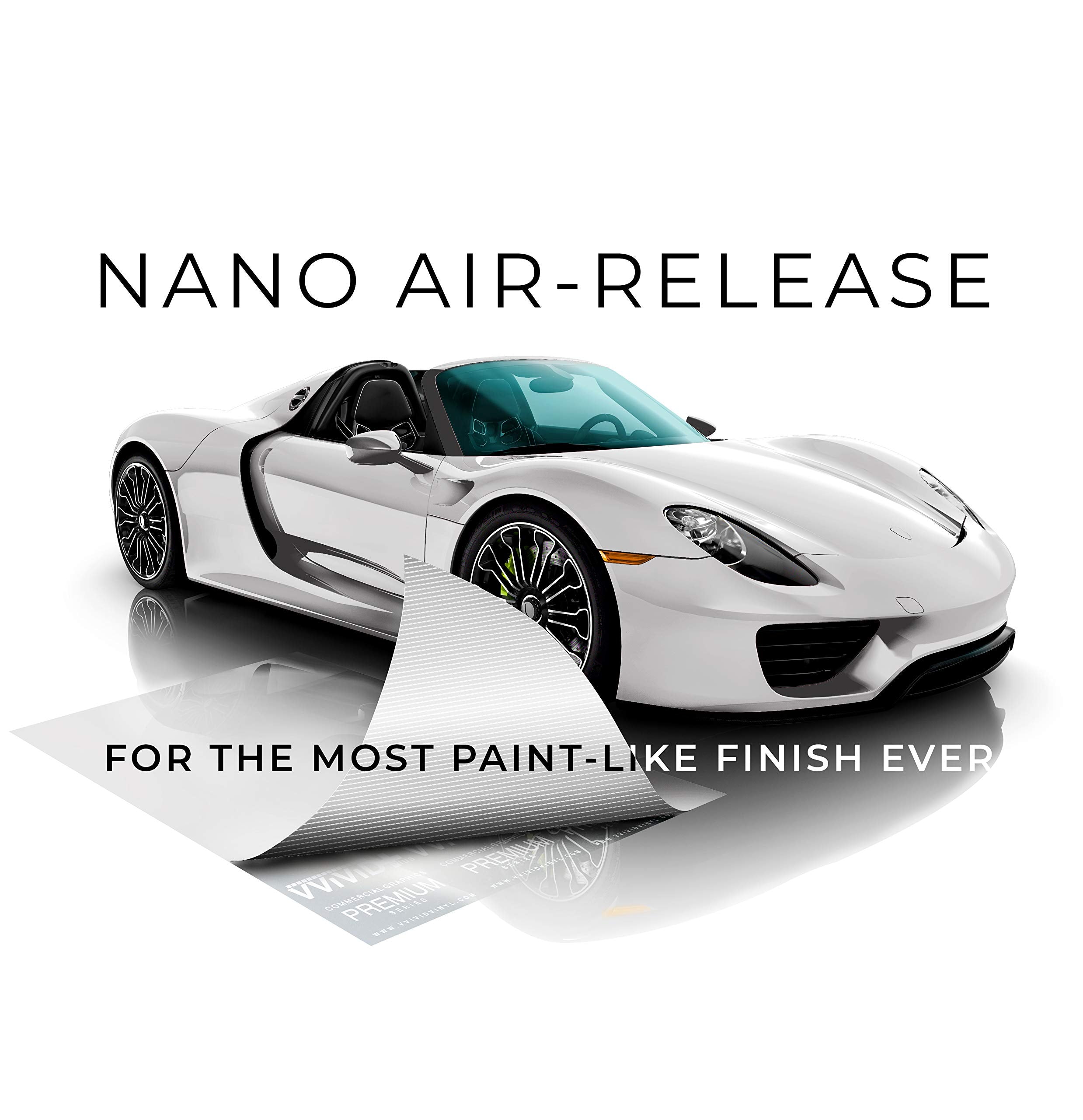 Vvivid+ Ultra Gloss Premium Vinyl Car Wrap Film (3Ft X 5Ft, Gloss White)