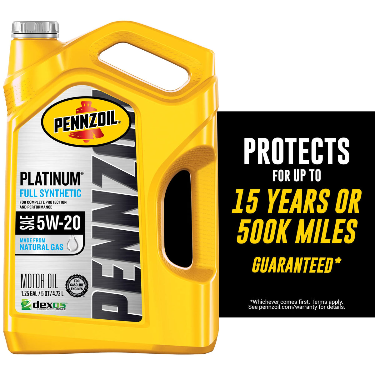 Pennzoil Platinum Full Synthetic 5W-20 Motor Oil (5-Quart, Case Of 3)