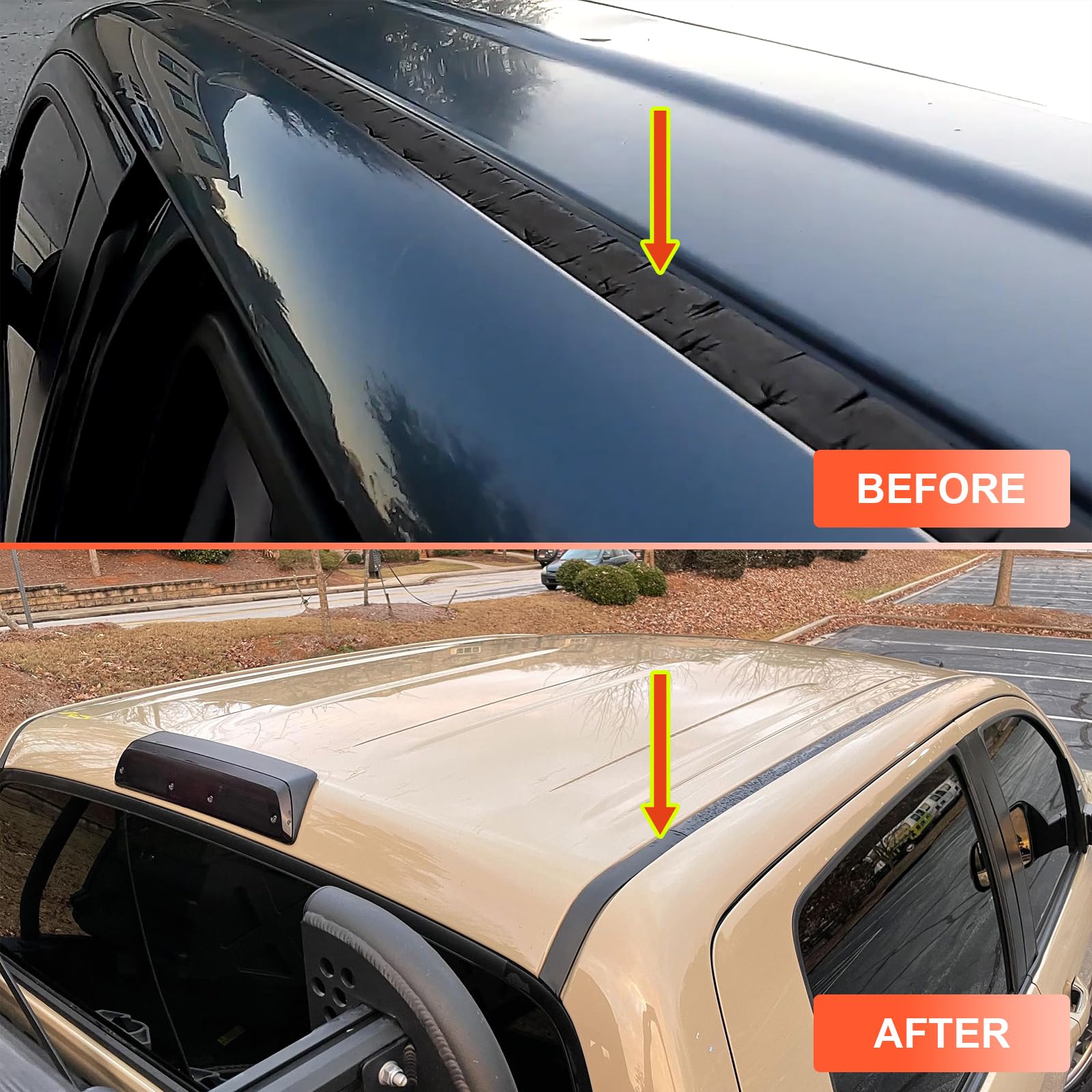 ACLONG Roof Molding Drip Weatherstrip Car Roof Moulding Trim Seal Kit Fit for Toyota Tundra Crew Cab 2007-2020 Replaces 75552-0C