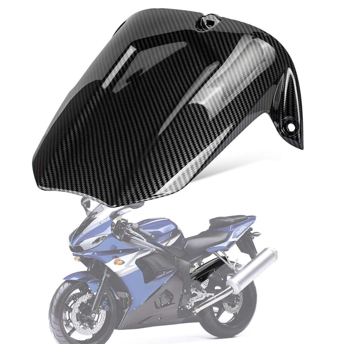 PSLER Rear Mudguard Tire Hugger for YZF R6 2003-2005 and for R6S 2006-2009 (Carbon)