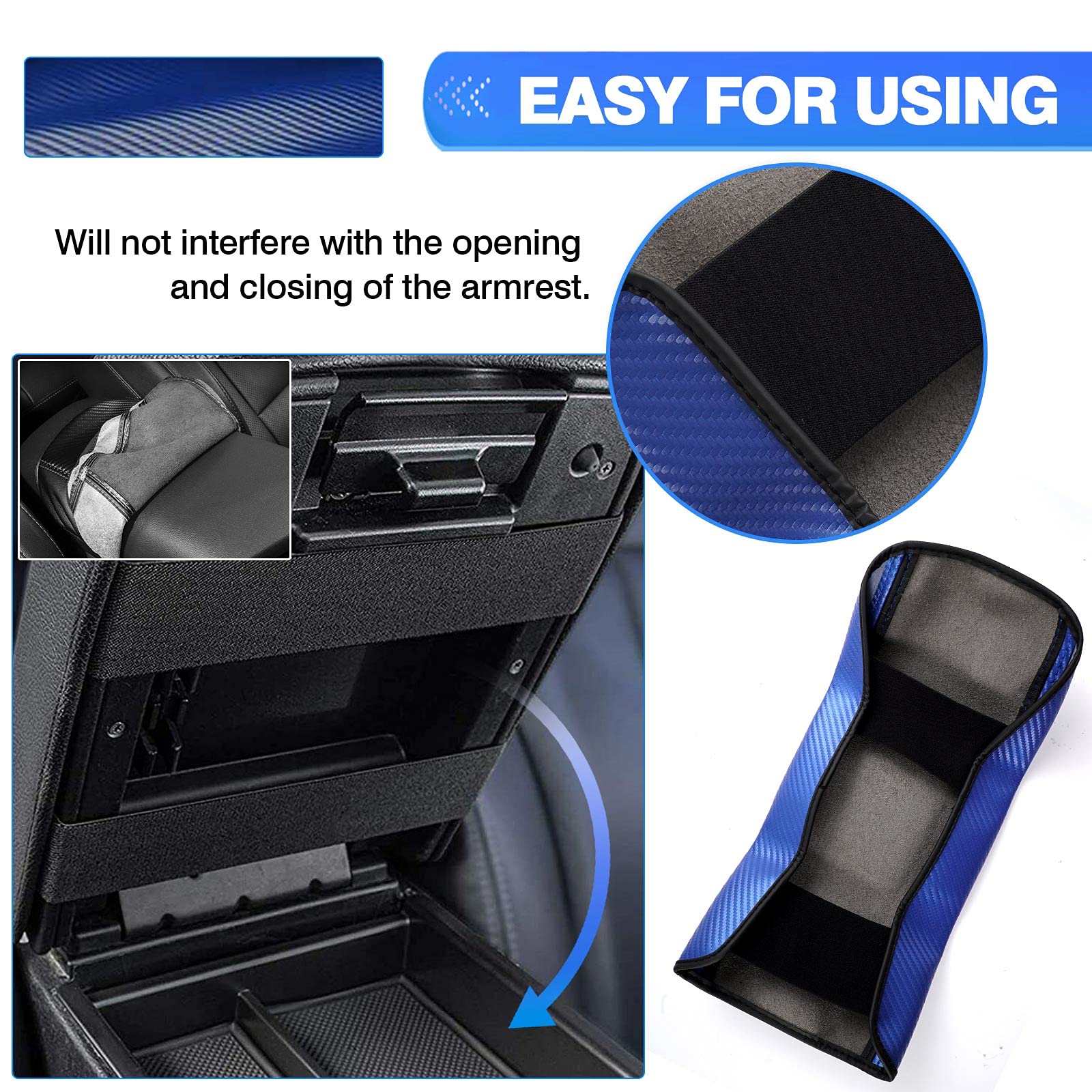 Autorder Center Console Cover For Toyota Rav4 2013 2014 2015 2016 2017 2018 Accessories Armrest Cover Anti-Scratch Middle Consol