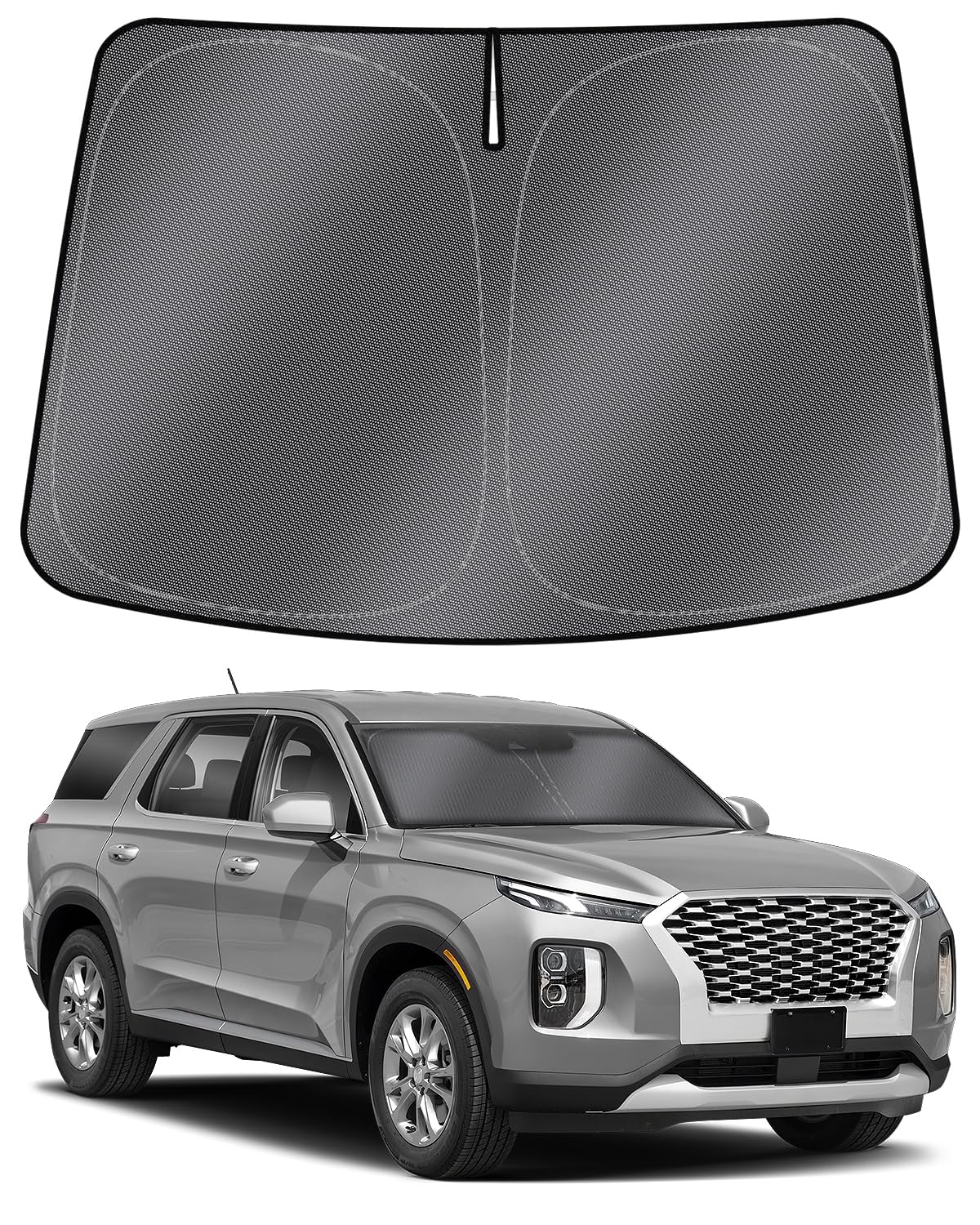Mixsuper Liner Windshield Sunshades For Hyundai Palisade 2020-2024 2025, Windshield Sun Shade For Palisade Accessories Front Win