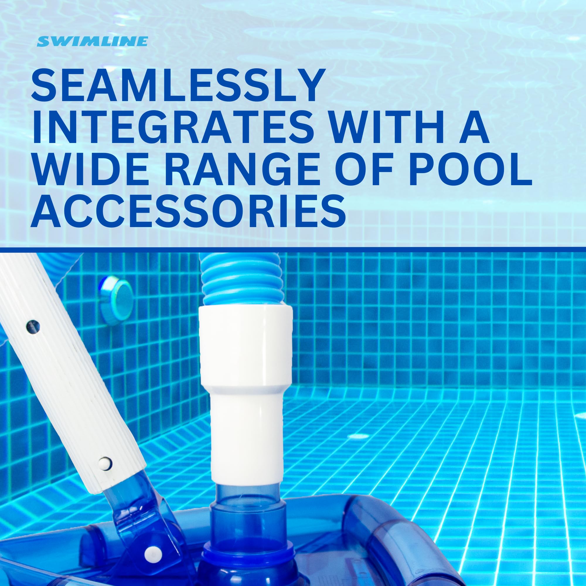 Swimline Hydrotools Standard Swimming Pool Vacuum Hose 1.25'' X 18' For Inground Pools - Compatible With Vacuum Heads, Skimmers,