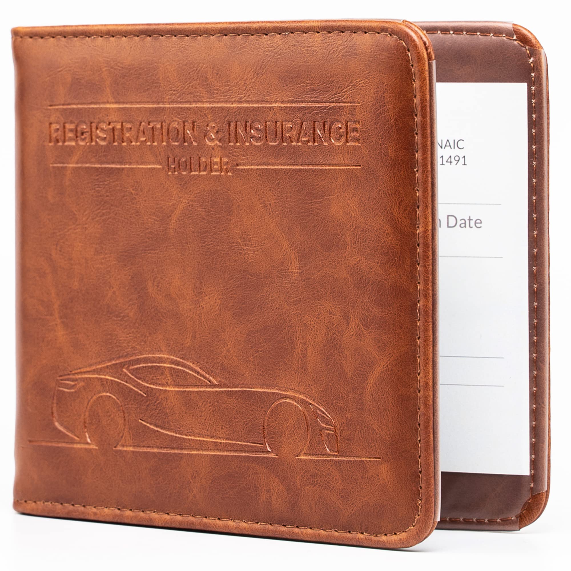 Canopus Car Registration And Insurance Holder, Magnetic Closure, Embossed Card Document Holder, Vehicle Glove Box Organizer, Wal