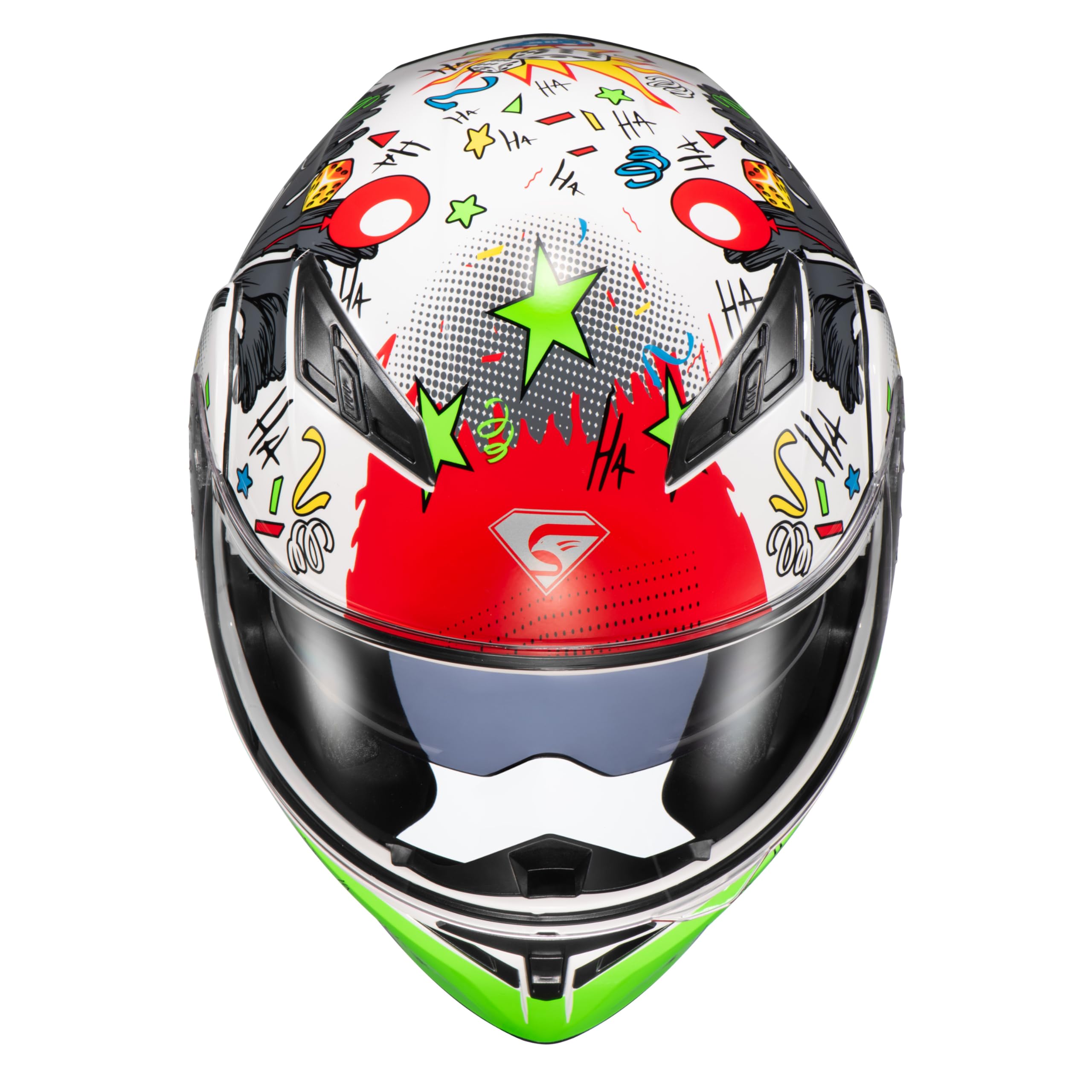 Kypara Motorcycle Dual Visor Flip Up Modular Full Face Helmet With Dot Certification Of Impressionism (White Pocker, Xl)